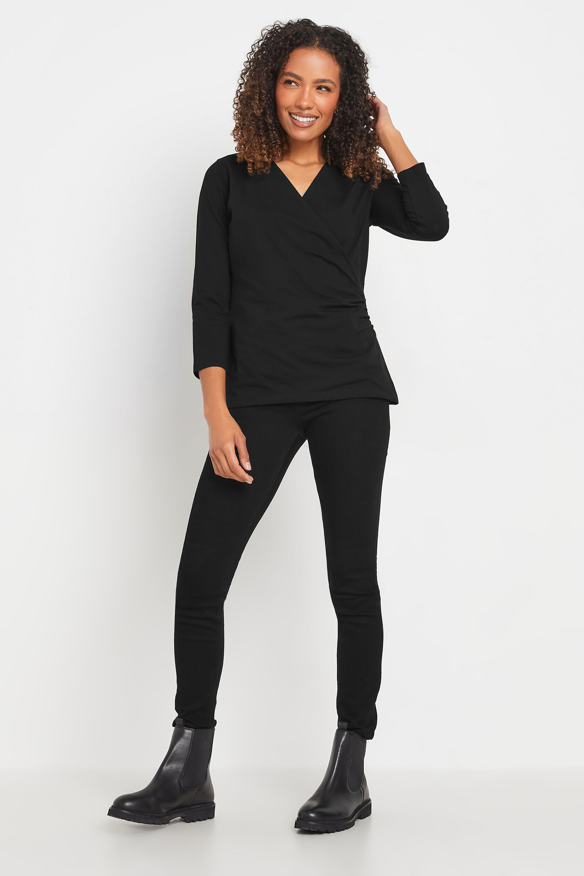 M&Co 2 PACK Blue & Black Animal Print Wrap Tops | M&Co 4