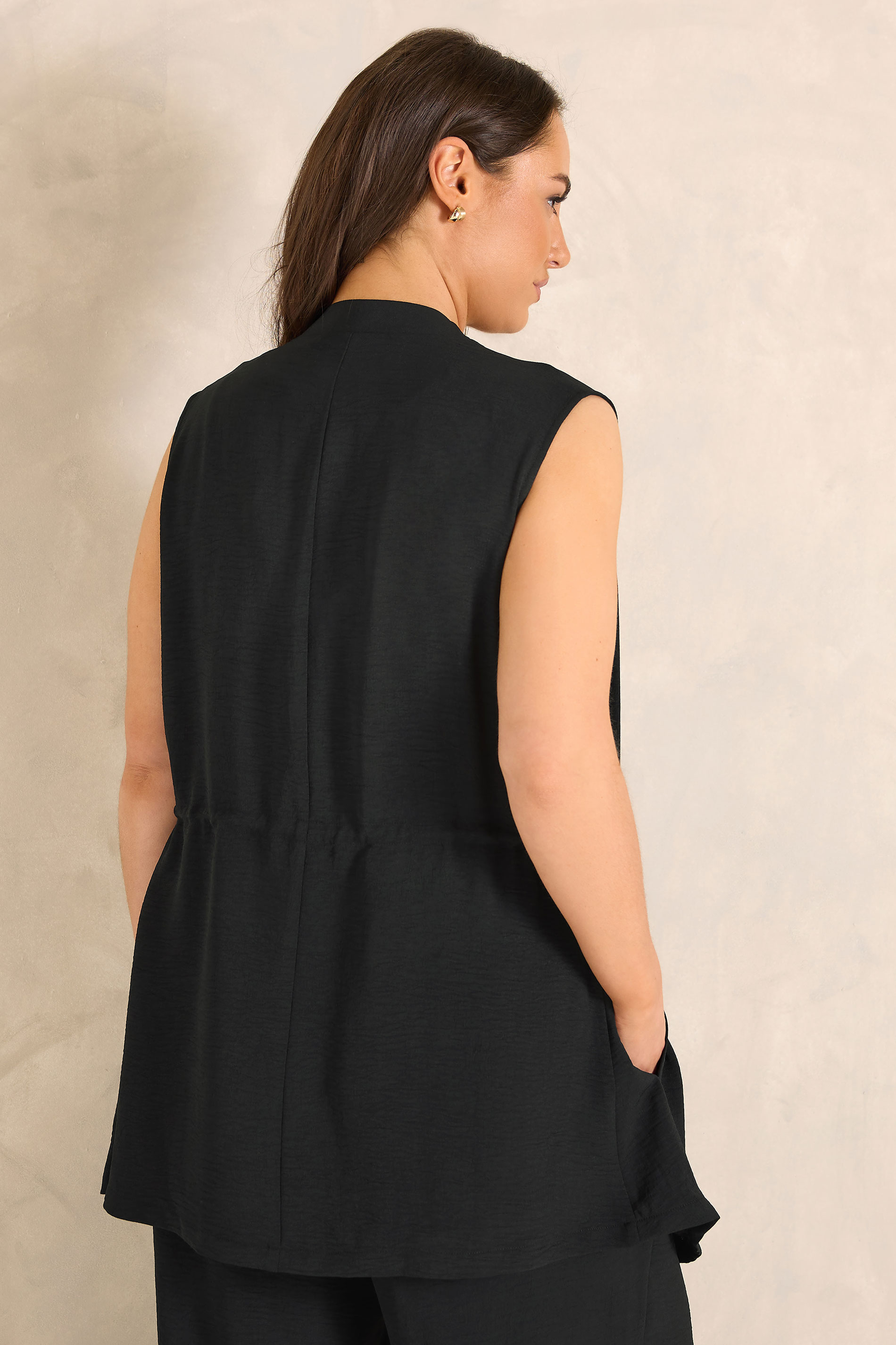 EVANS Plus Size Black Waterfall Waistcoat | Evans 2