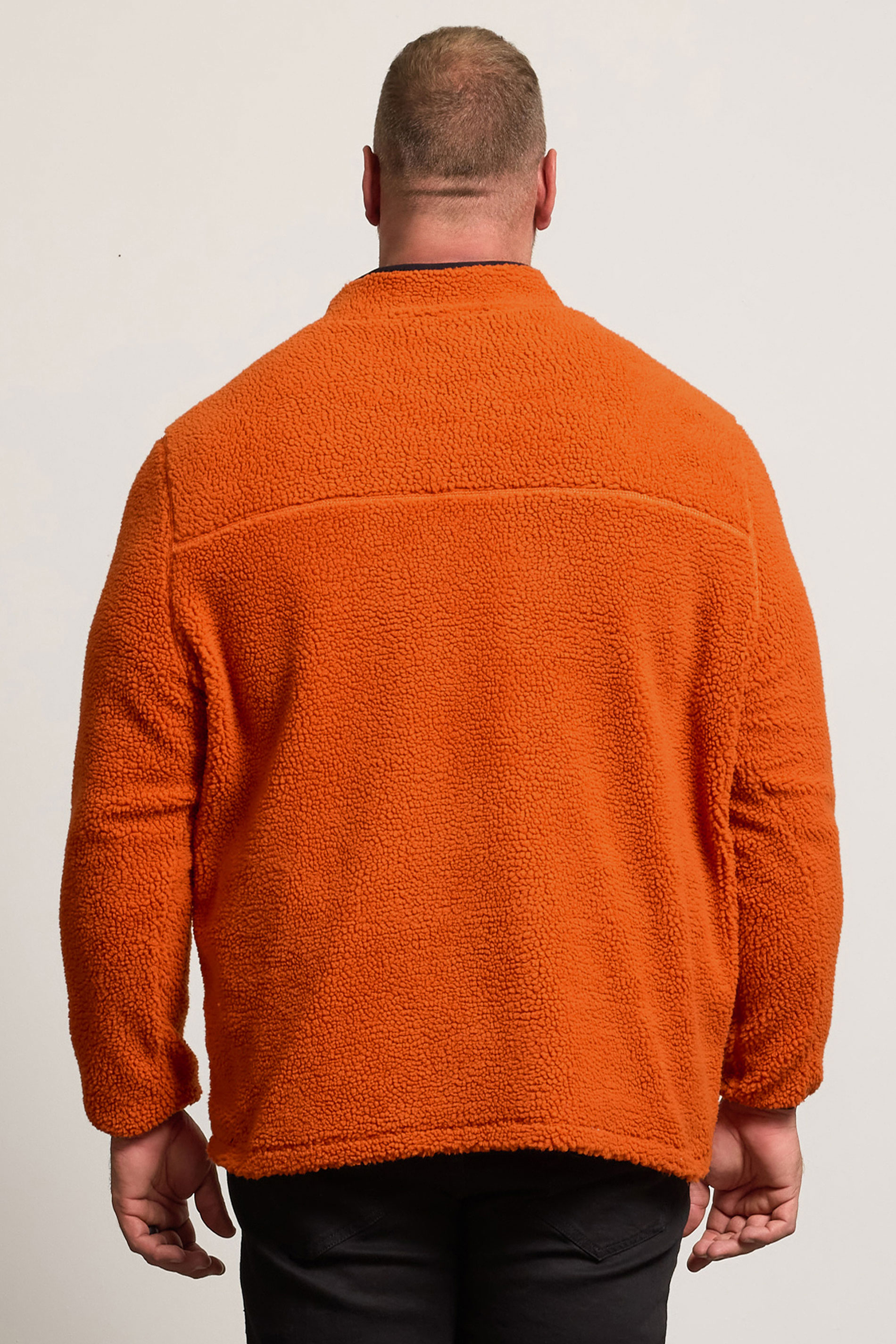 BadRhino Big & Tall Orange Sherpa Quarter Zip Fleece | BadRhino 2