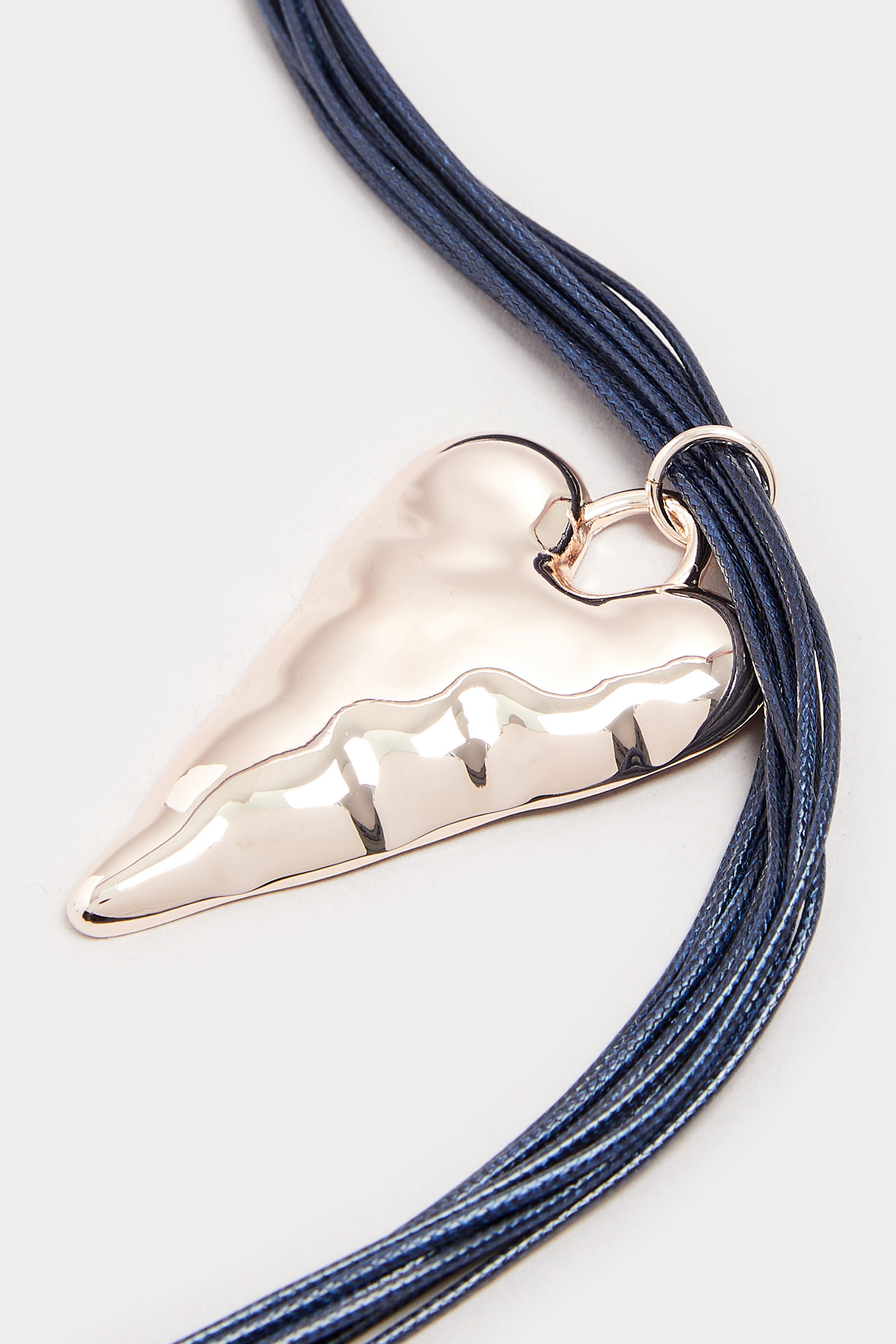 Gold Tone Statement Heart Pendant Necklace | Yours Clothing 2