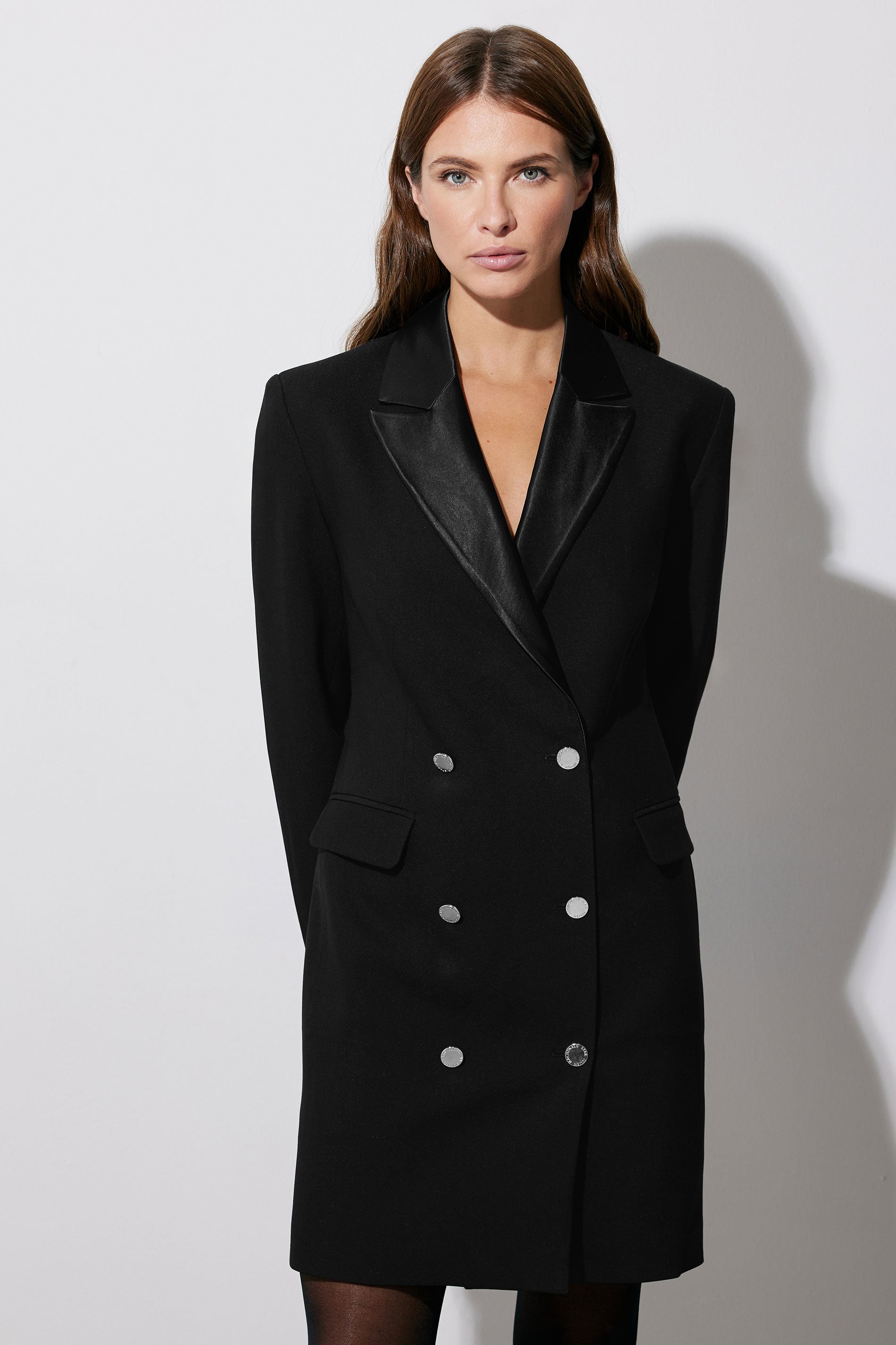 STAR Black Tuxedo Button Detail Dress | StarByJM 2