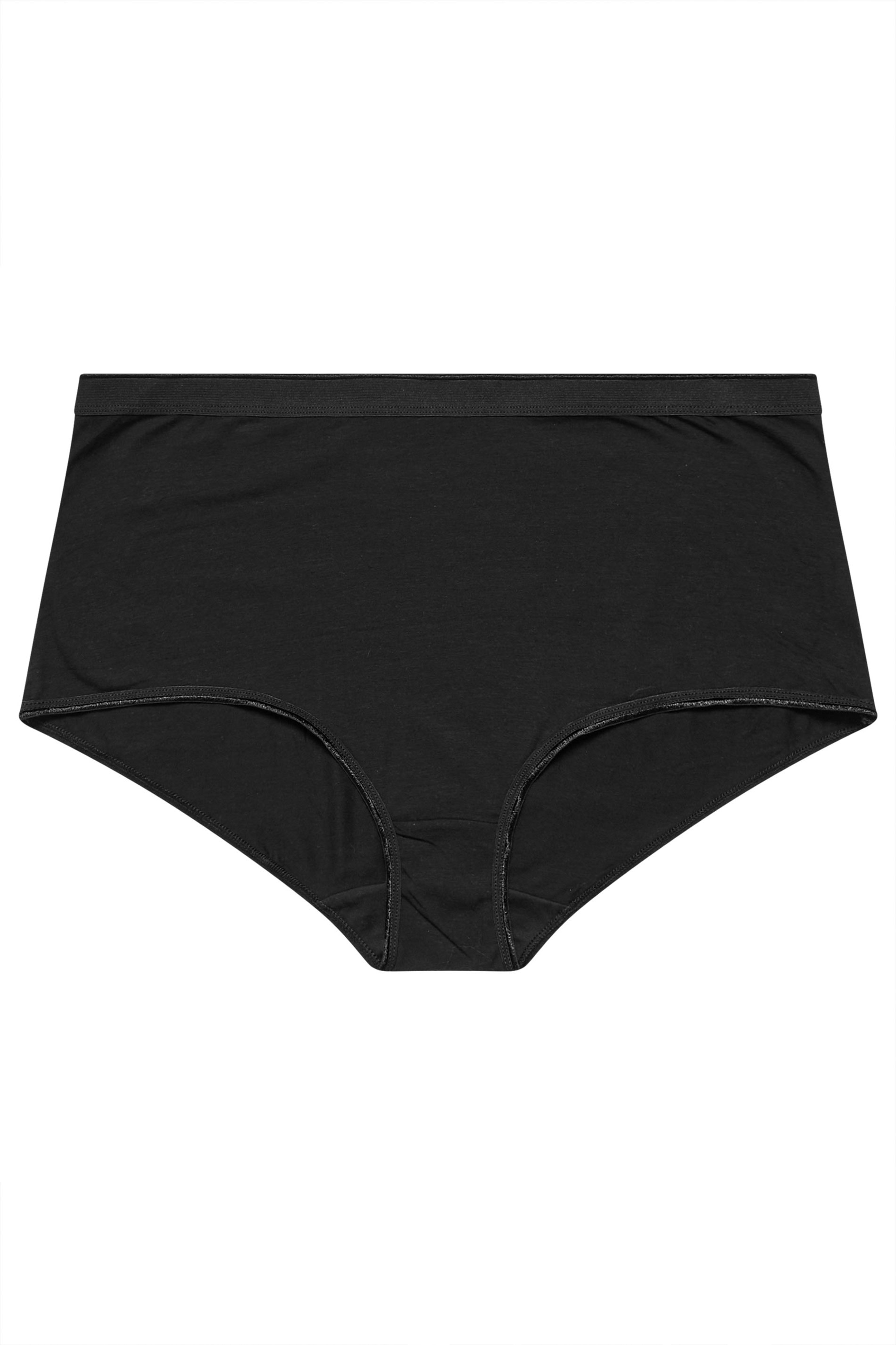 YOURSET 5 PACK Curve Black & Pink Bow Print Full Briefs | Yours Curve  9