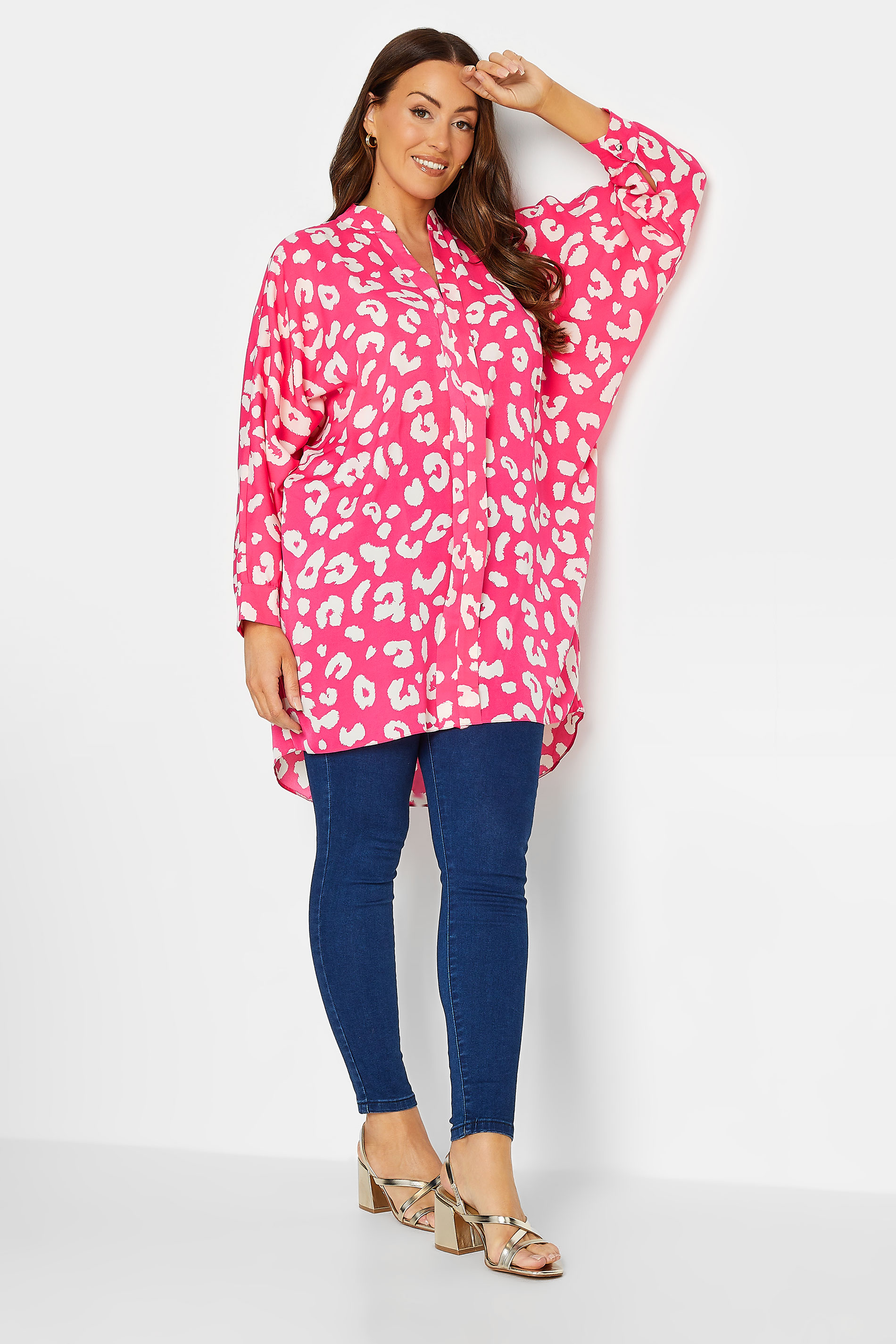 M&Co Pink Leopard Print Blouse | M&Co 2