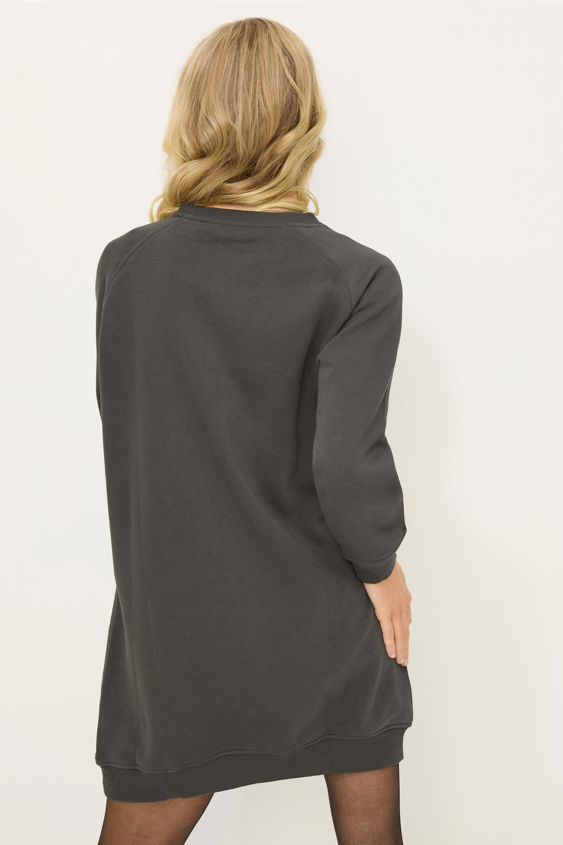 PixieGirl Petite Women's Grey 'Self Care Club' Sweatshirt Dress | PixieGirl 4