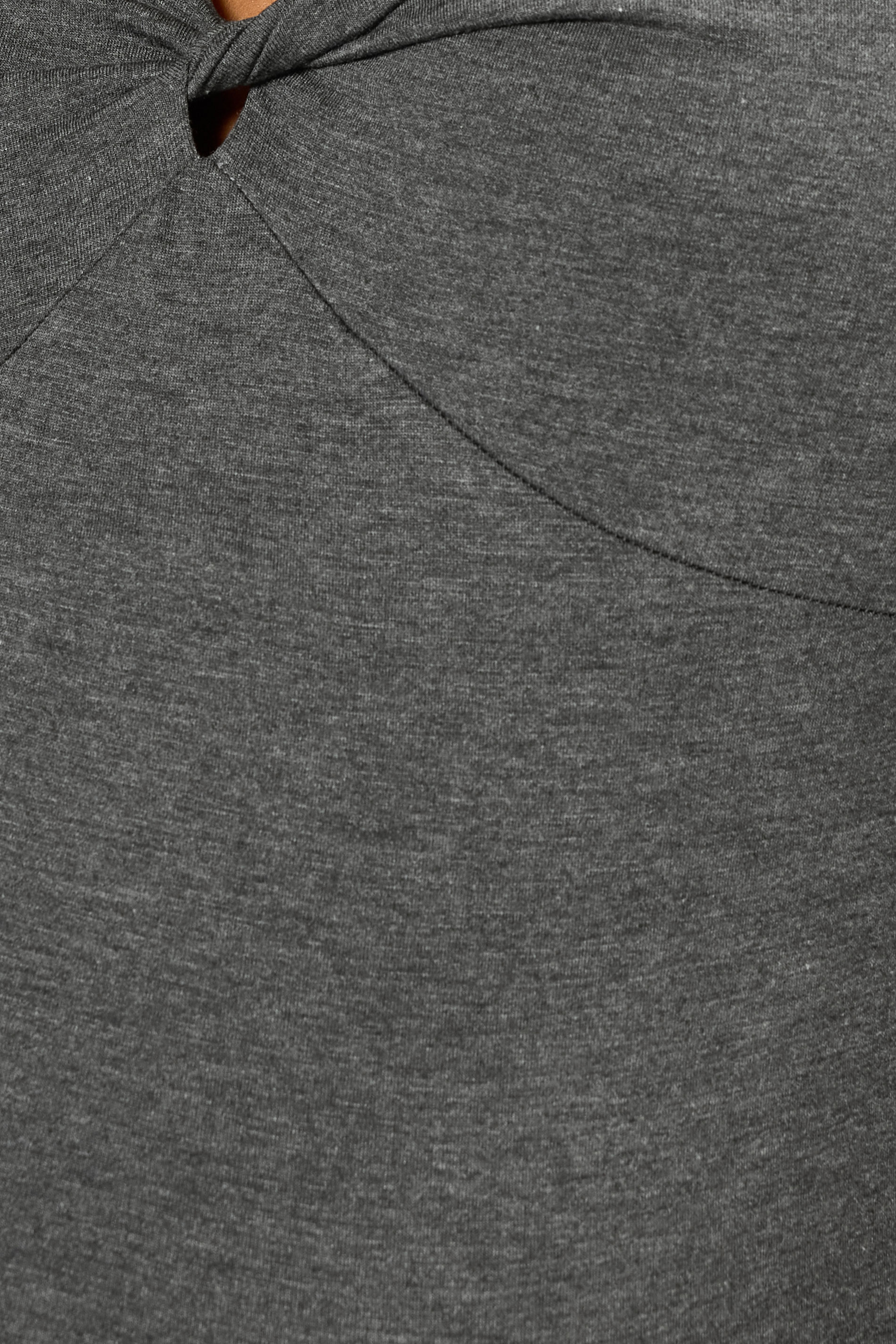 BUMP IT UP MATERNITY Plus Size Charcoal Grey Twist Front Top | Yours Clothing 5