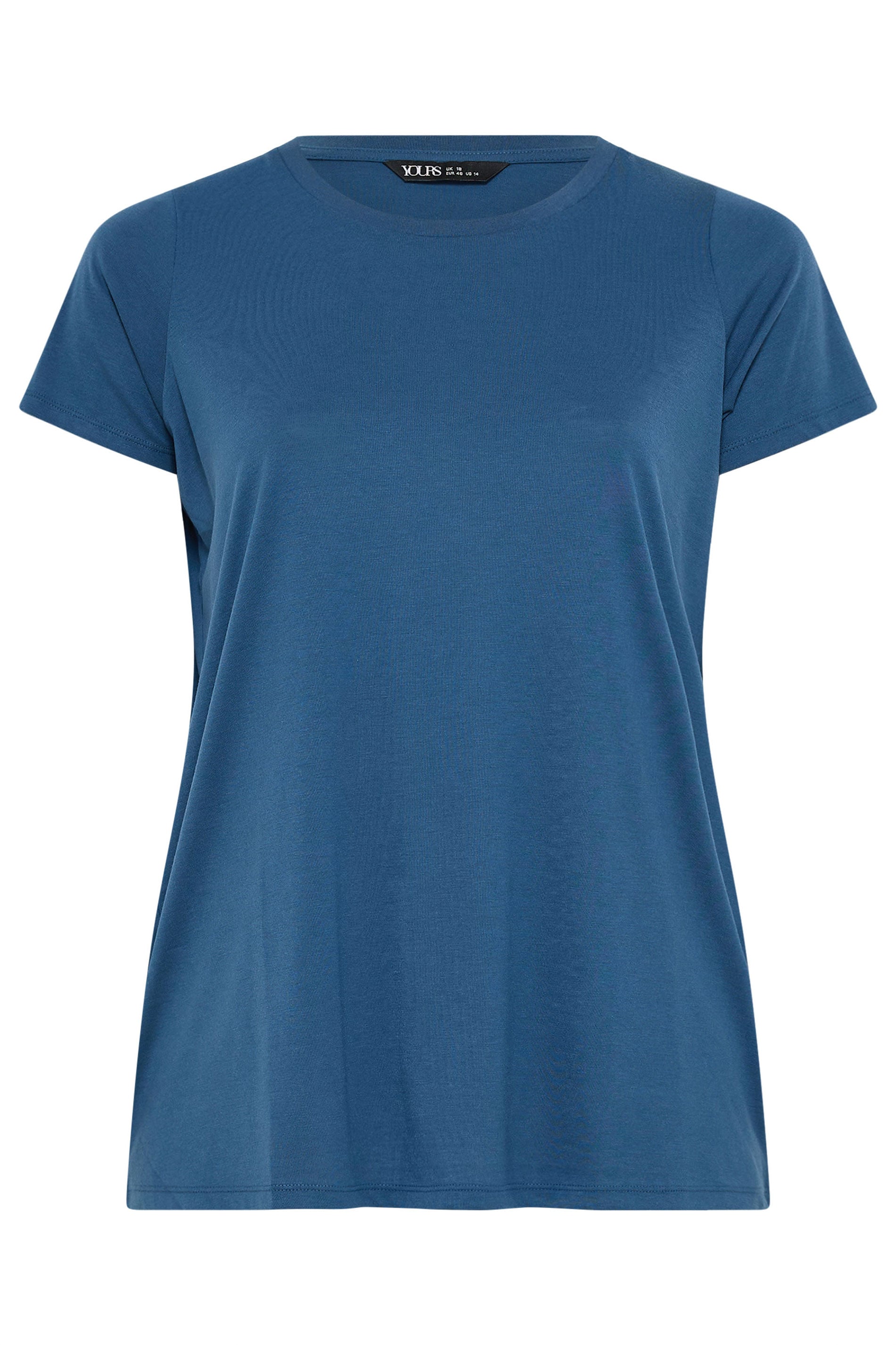YOURS Plus Size Denim Blue Core T-Shirt | Yours Clothing 5