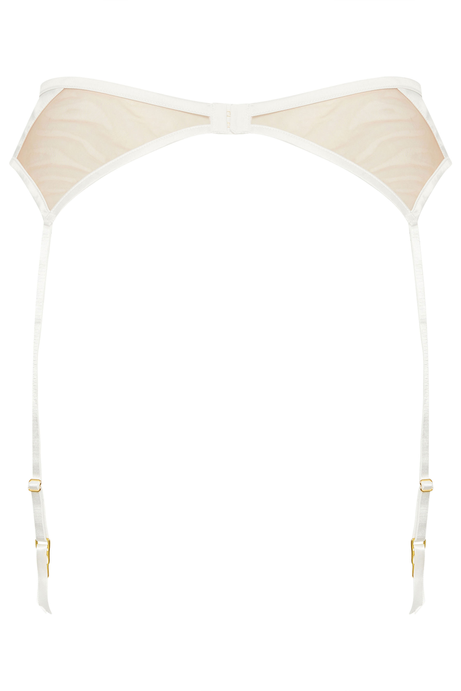 PLAYFUL PROMISES White Ramona Suspender Belt | Yours Clothing 5