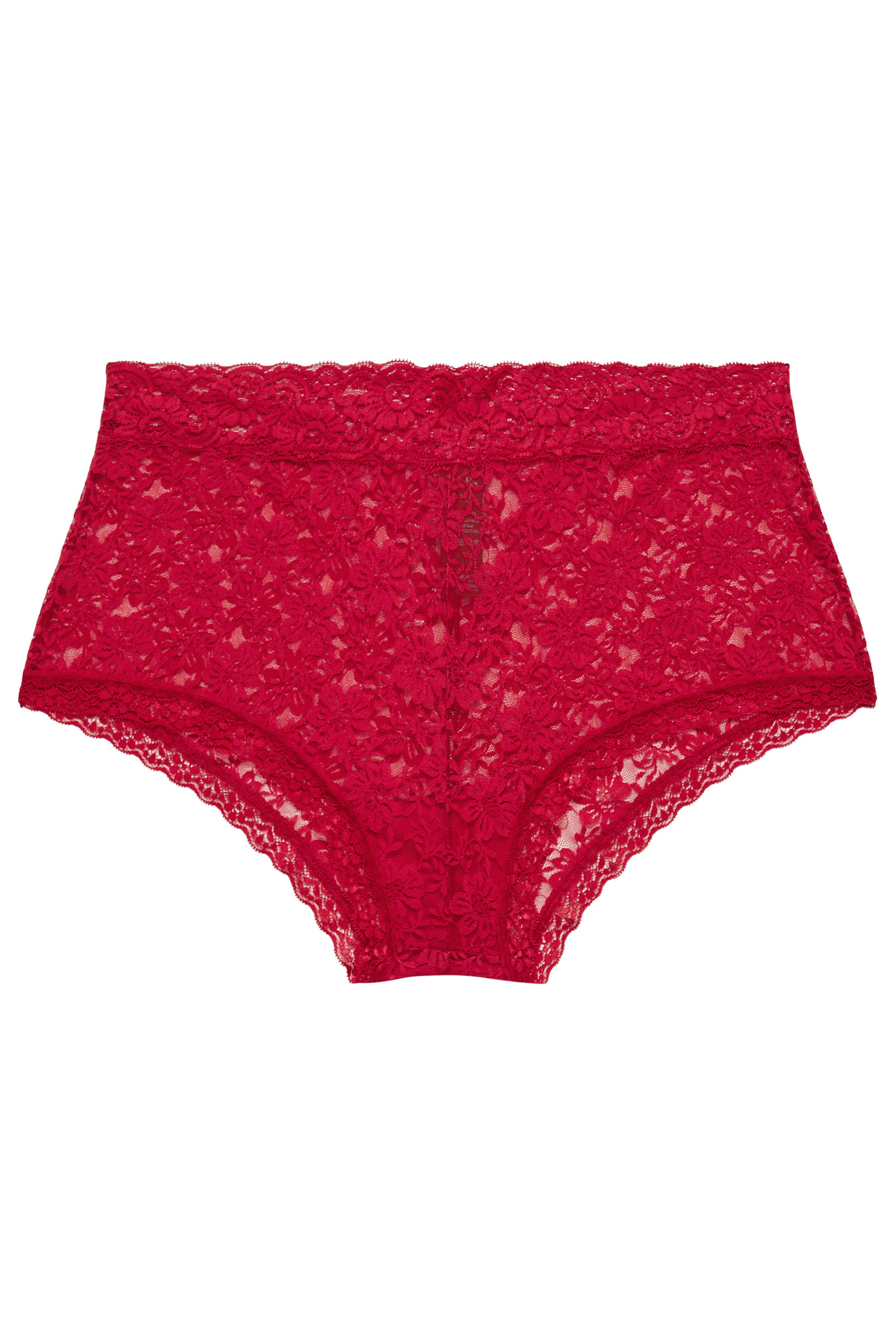 YOURSET Plus Size 3 PACK Red & Black Leopard Print Lace Mid Rise Shorts | Yours Clothing 12