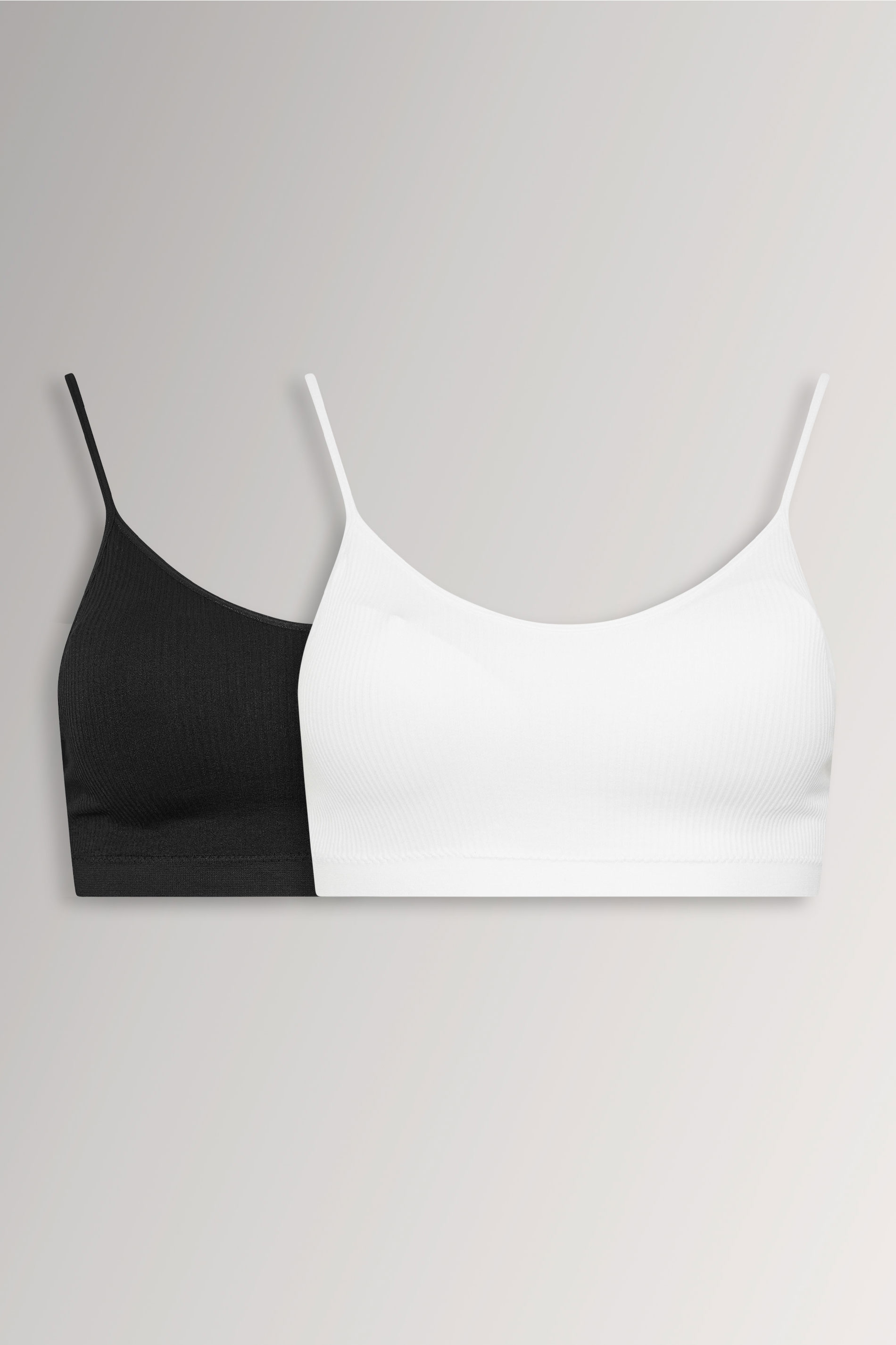 YOURSET 2 PACK Plus Size Black & White Seamless Padded Bralettes | Yours Clothing 3