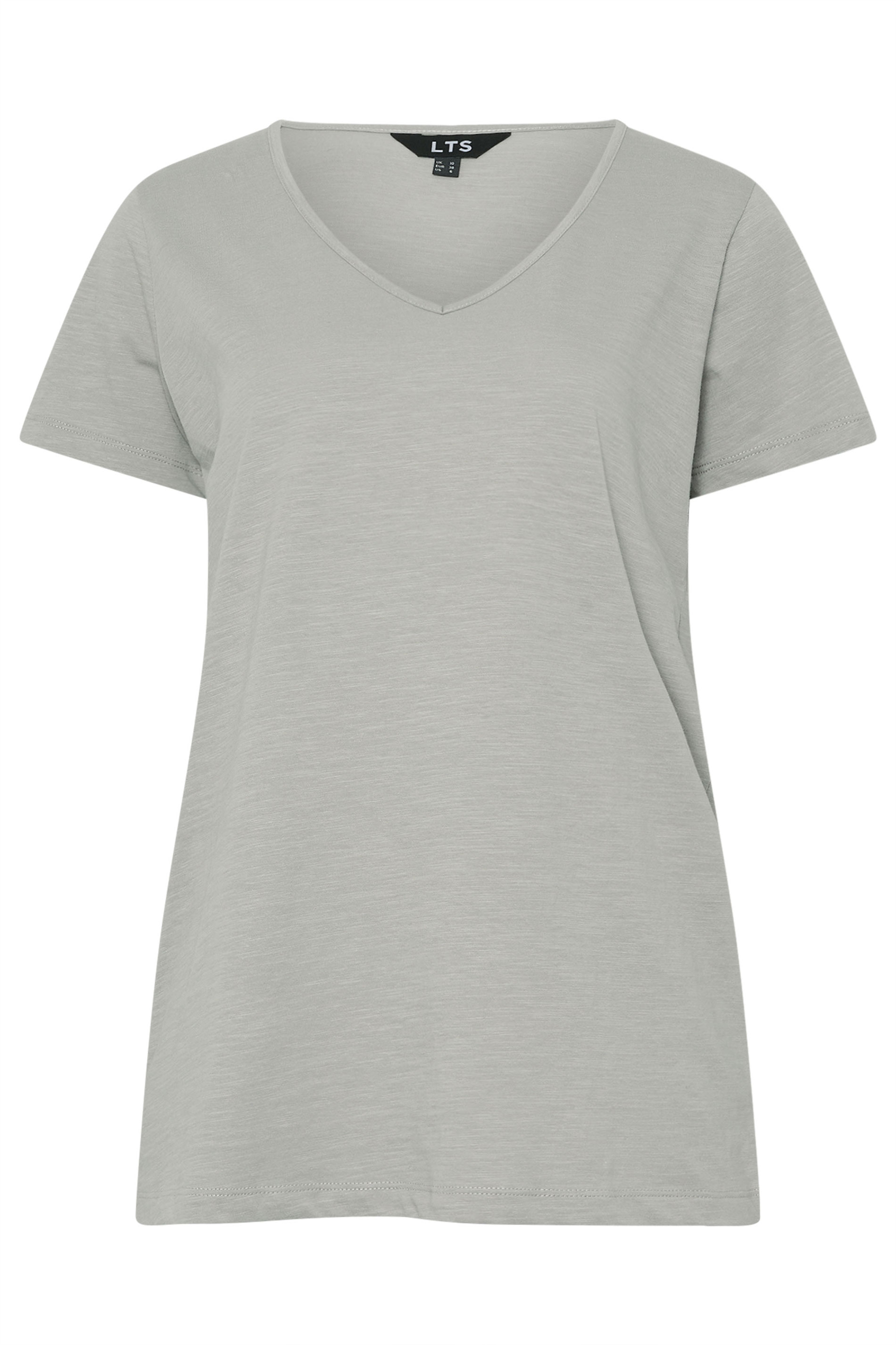 LTS Tall 2 Pack Pink & Grey Cotton V-Neck T-Shirts | Long Tall Sally  8