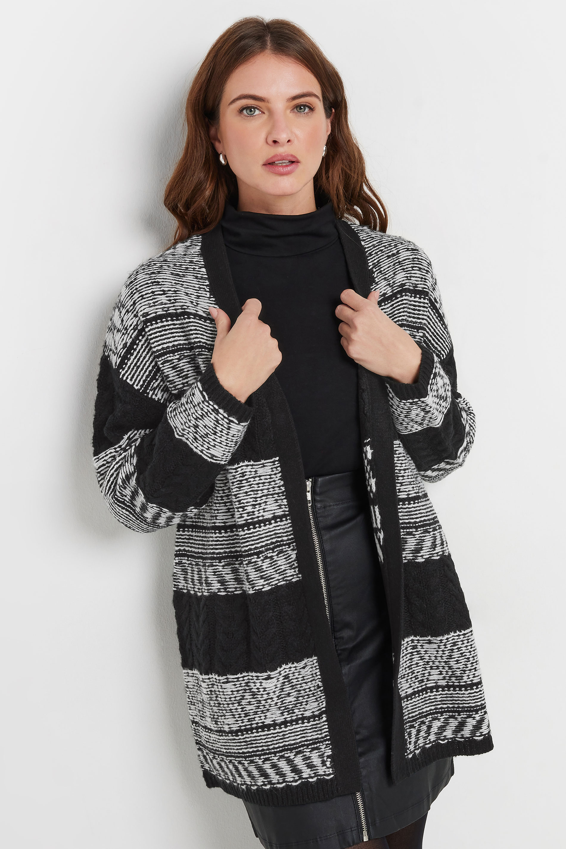 M&Co Black Fairisle Longline Cardigan | M&Co  3