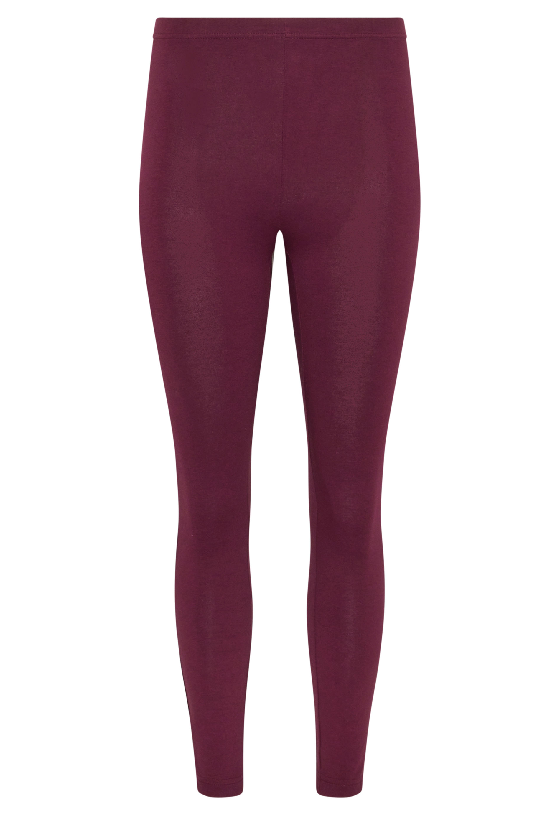 PixieGirl Petite Women's 2 PACK Burgundy Red & Black Cotton Leggings | PixieGirl 8