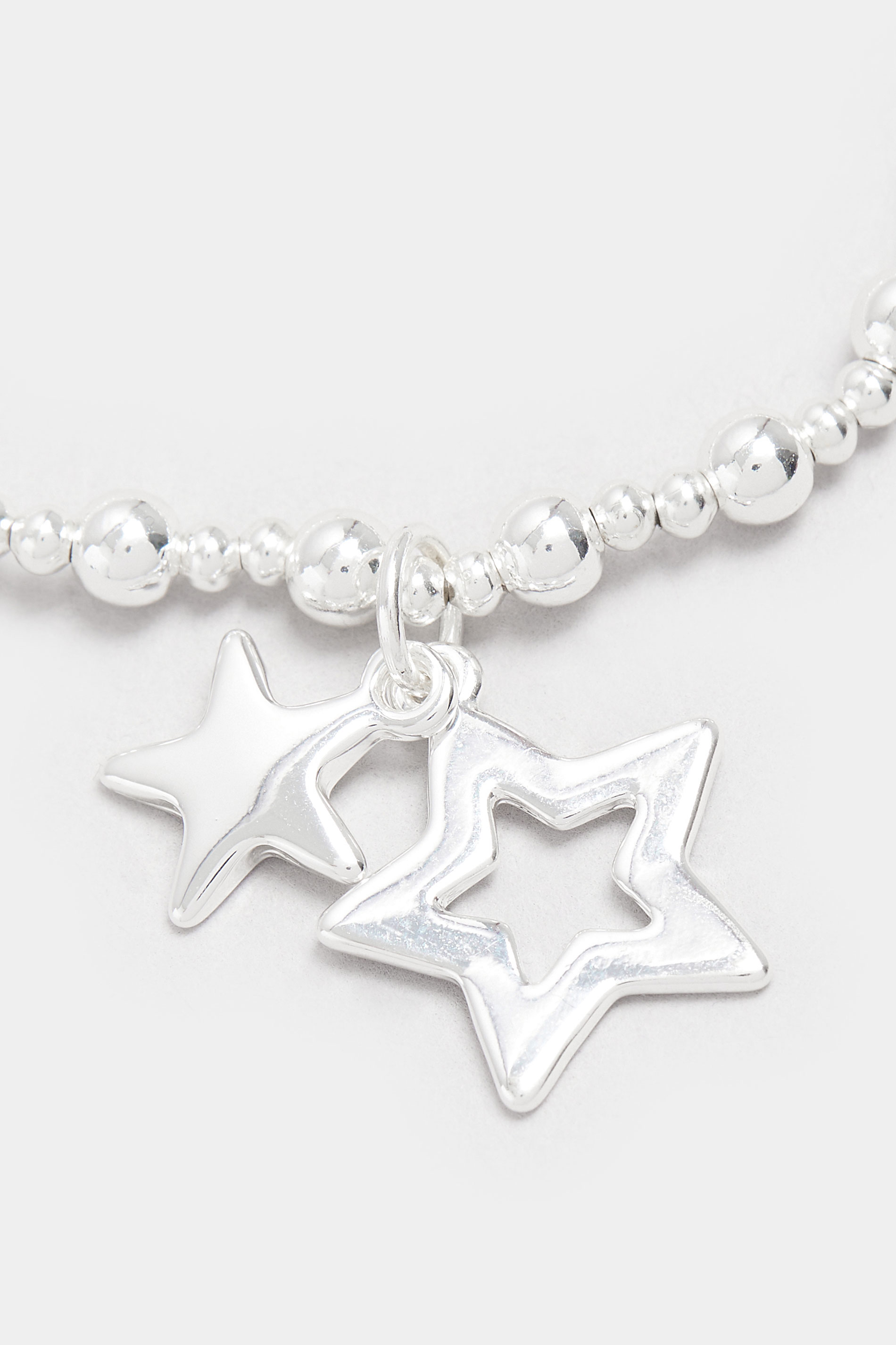 Silver Tone Star Stretch Bracelet | Yours Clothing 2