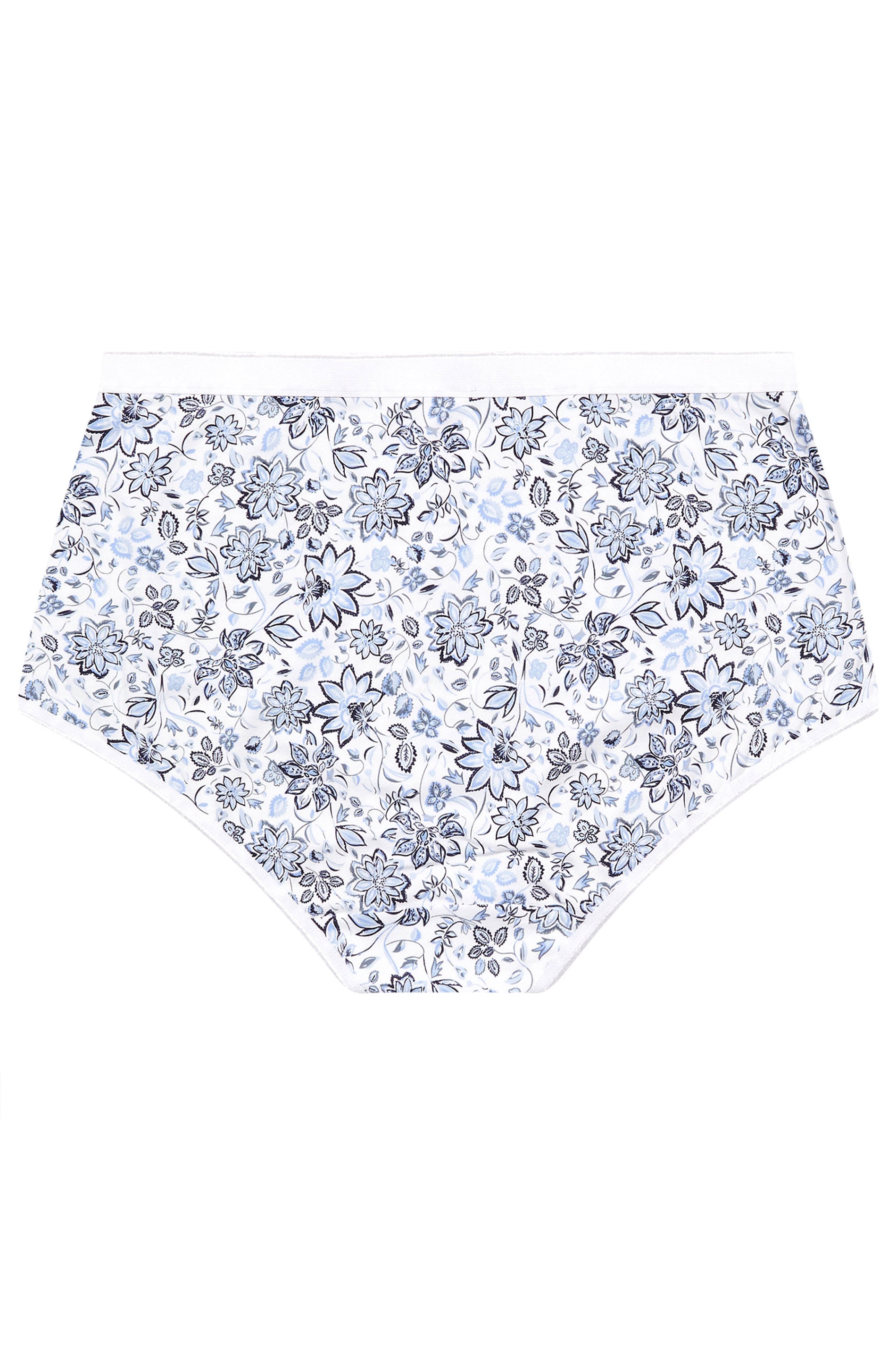 YOURSET 5 PACK Plus Size Navy Blue Floral Print Full Briefs | Yours Clothing 8