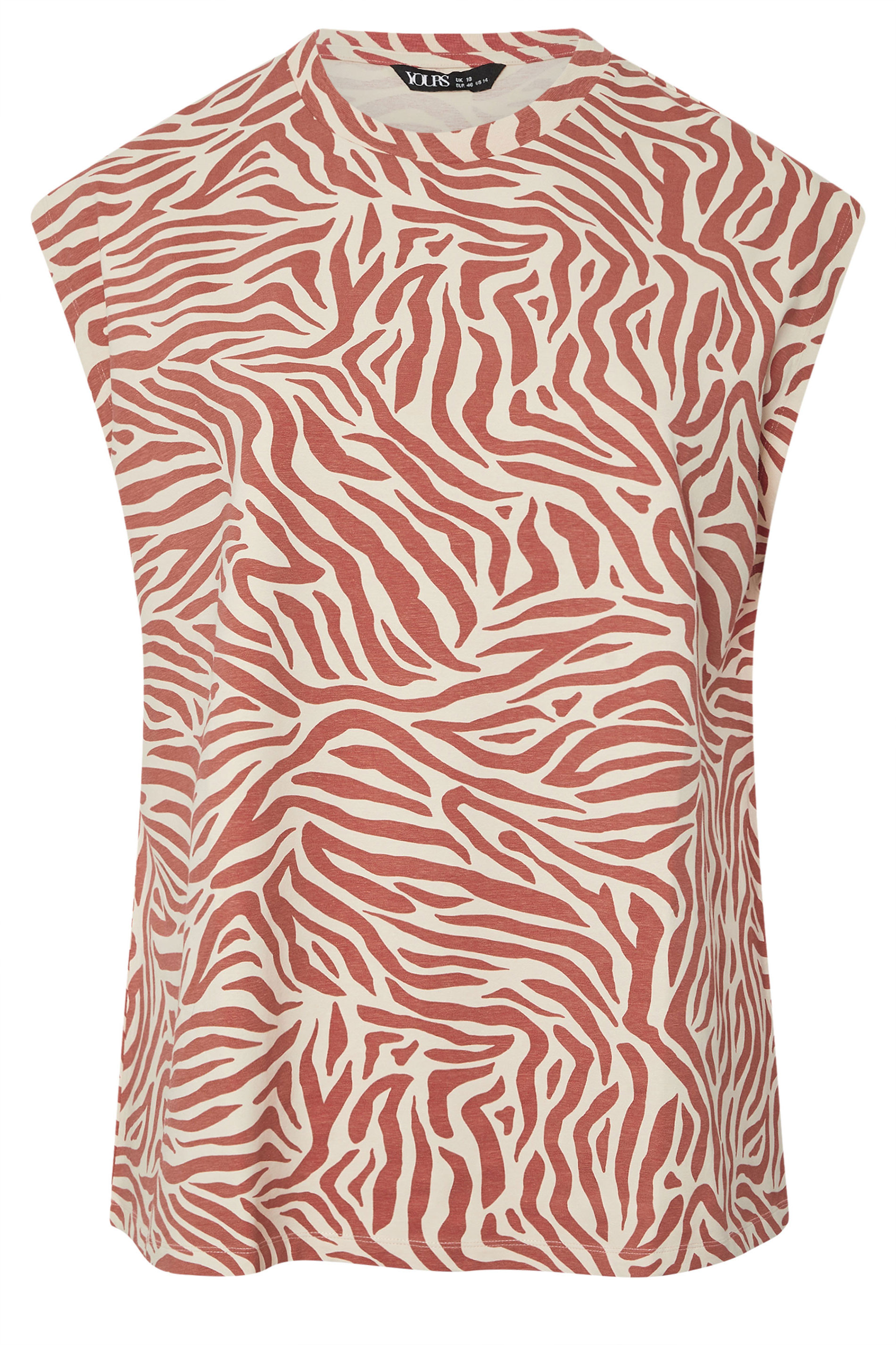 YOURS Plus Size Orange Zebra Print Oversized Boxy Vest Top | Yours Clothing 5