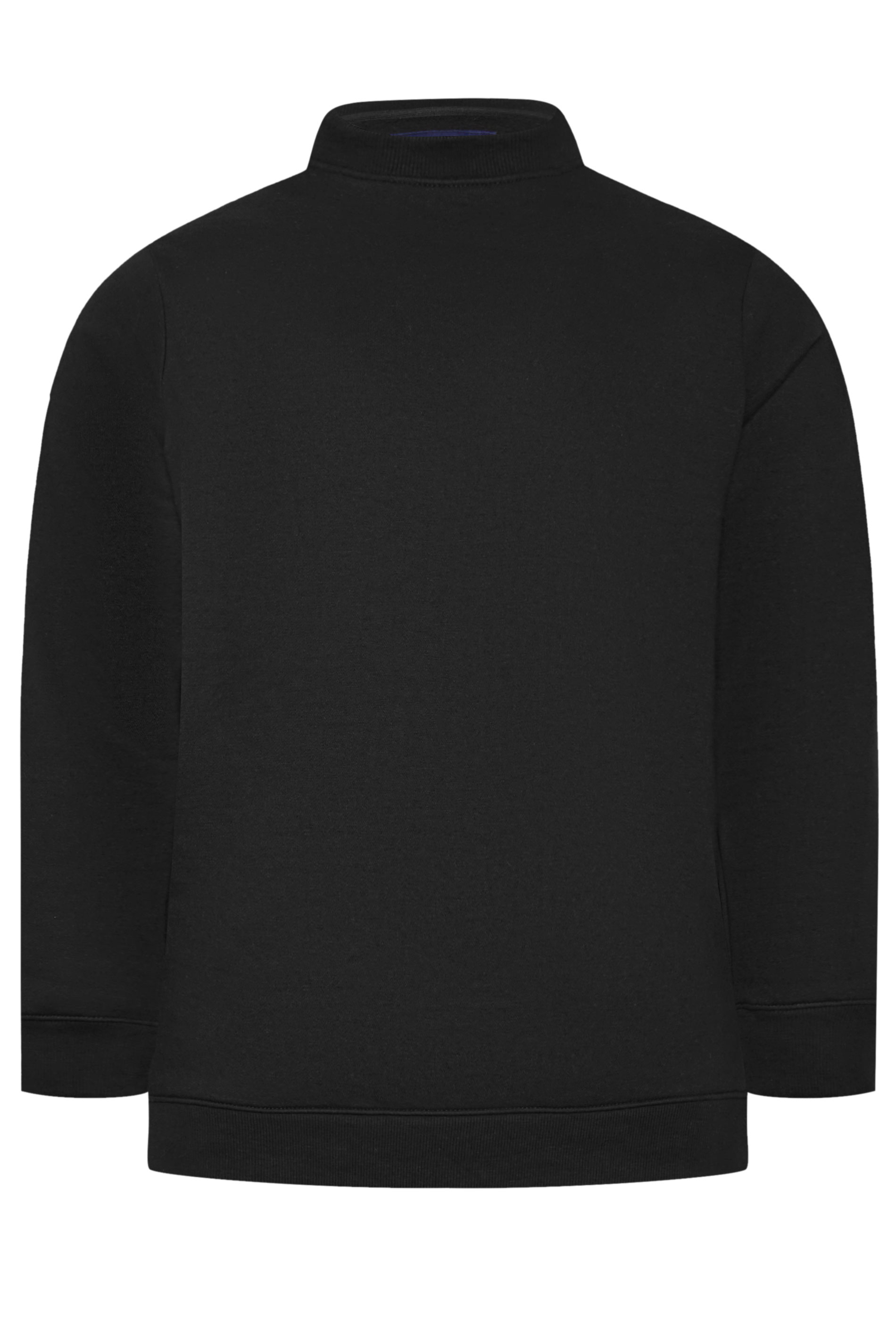 BadRhino Big & Tall Black Premium Crew Neck Sweatshirt | BadRhino 2