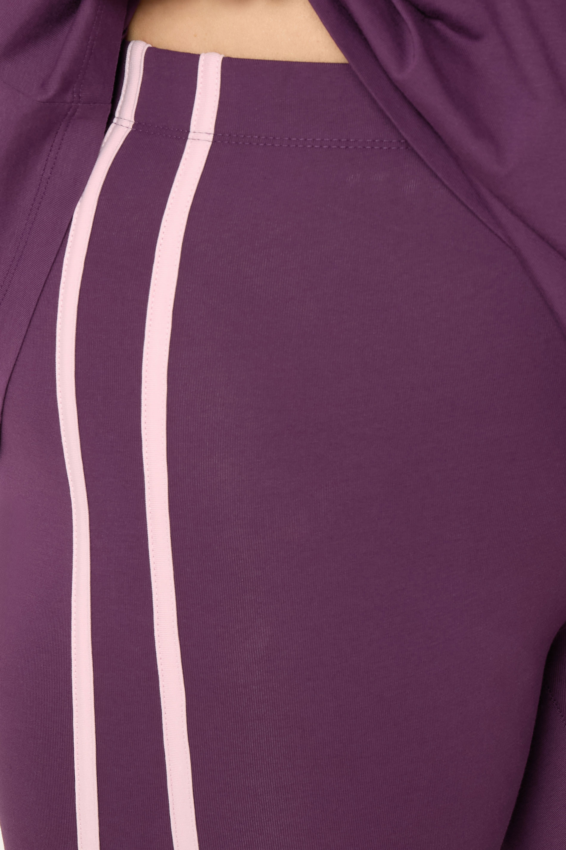 YOURS ACTIVE Plus Size Burgundy Red Side Stripe Leggings | Yours Clothing 5