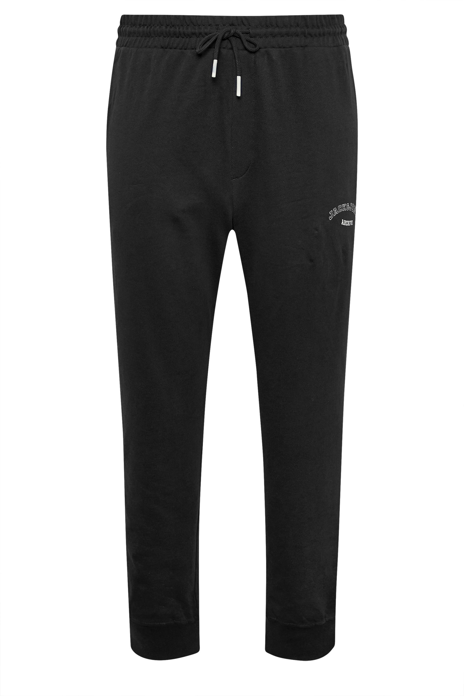 JACK & JONES Big & Tall Black Joggers | BadRhino 2