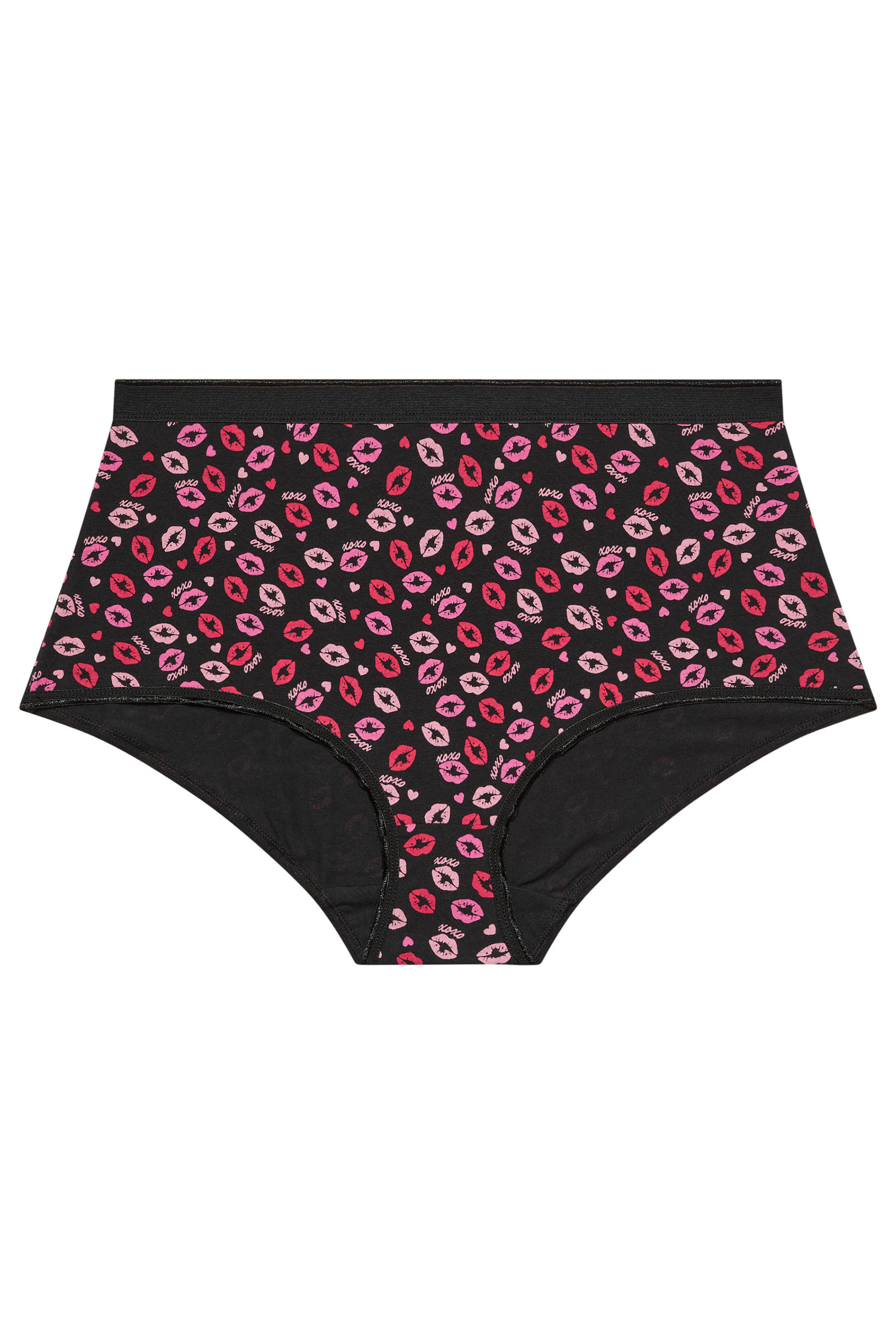 YOURSET 5 PACK Plus Size Red Kiss Print Full Briefs | Yours Clothing 6