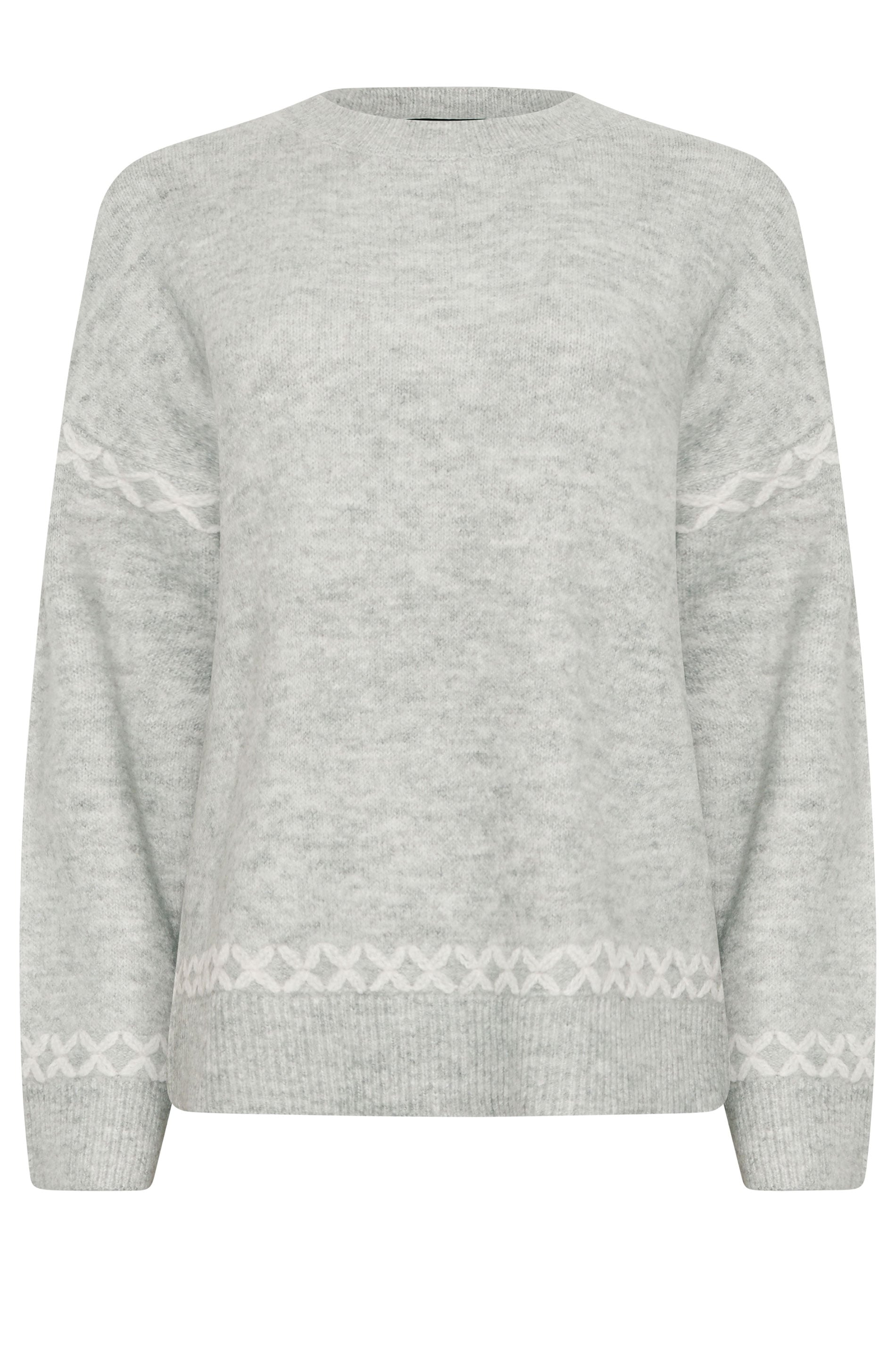 M&Co Grey Contrast Blanket Stitch Jumper | M&Co 6
