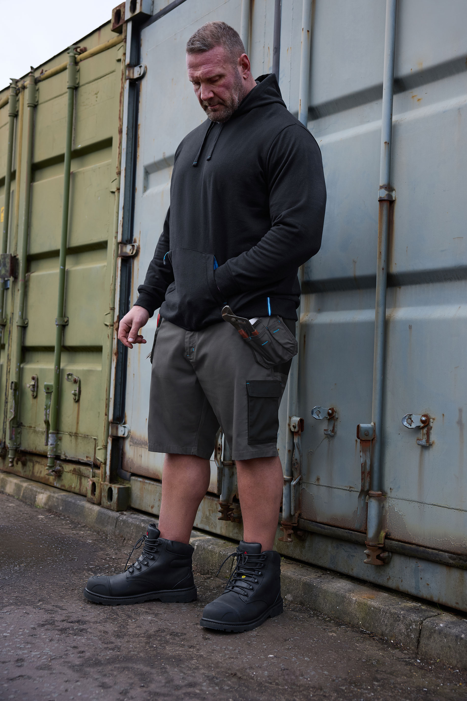 BadRhino Big & Tall Black Workwear Cargo Shorts | BadRhino 3