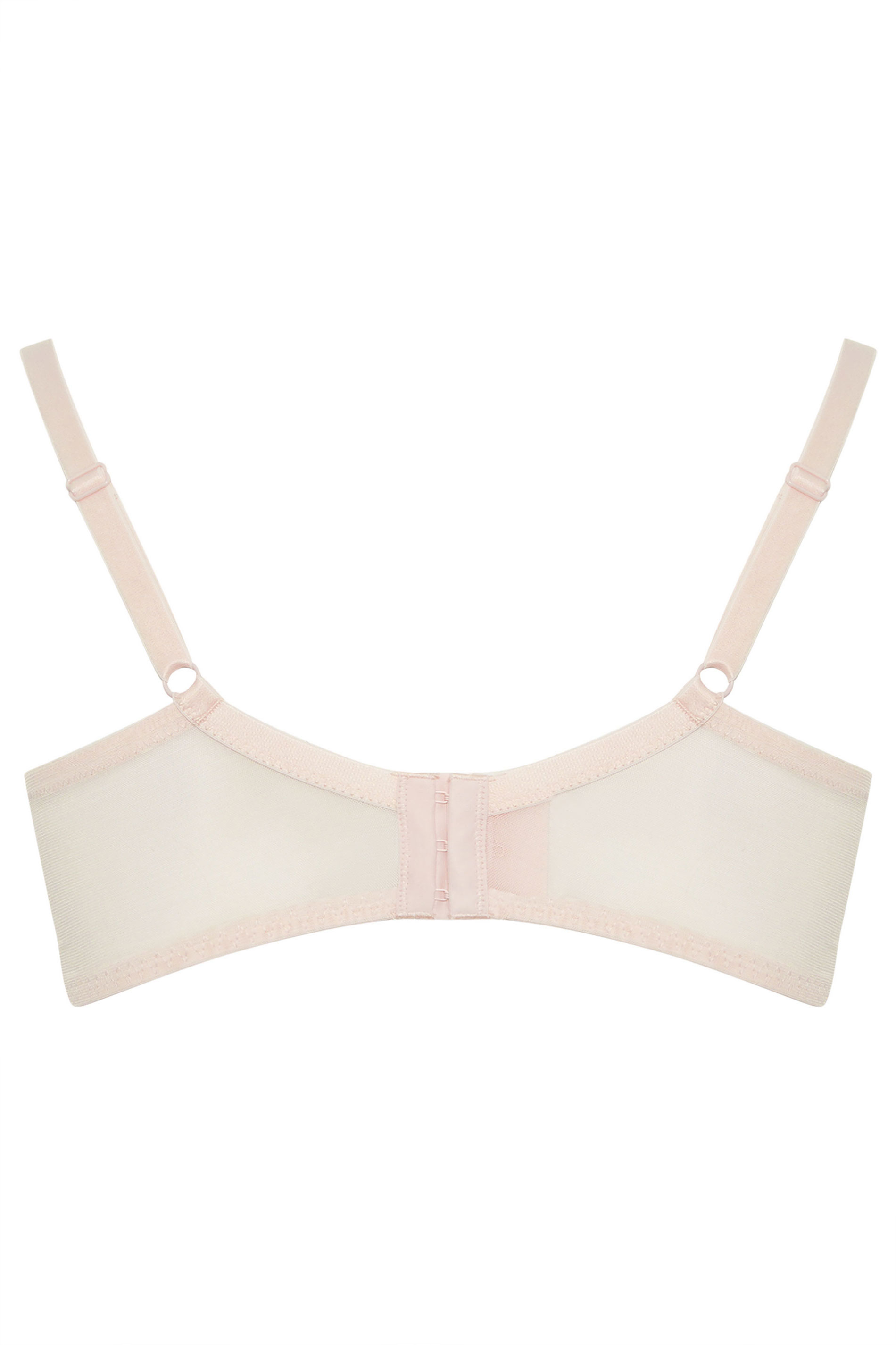 YOURS Plus Size Light Pink Lace Padded T-Shirt Bra | Yours Clothing 6