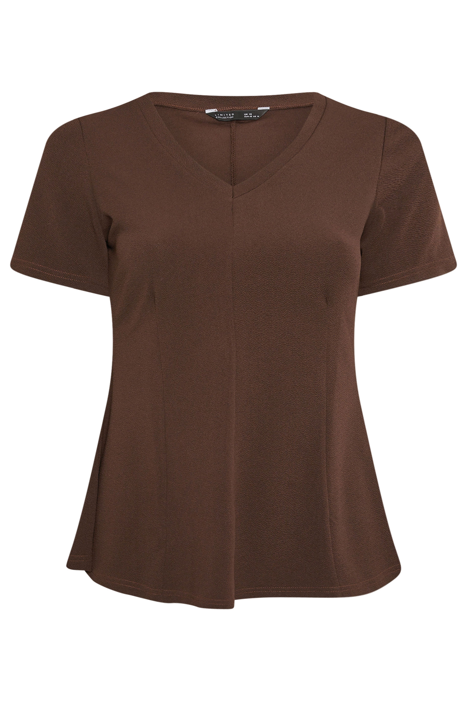 LIMITED COLLECTION Plus Size Chocolate Brown Corset Top | Yours Clothing 5
