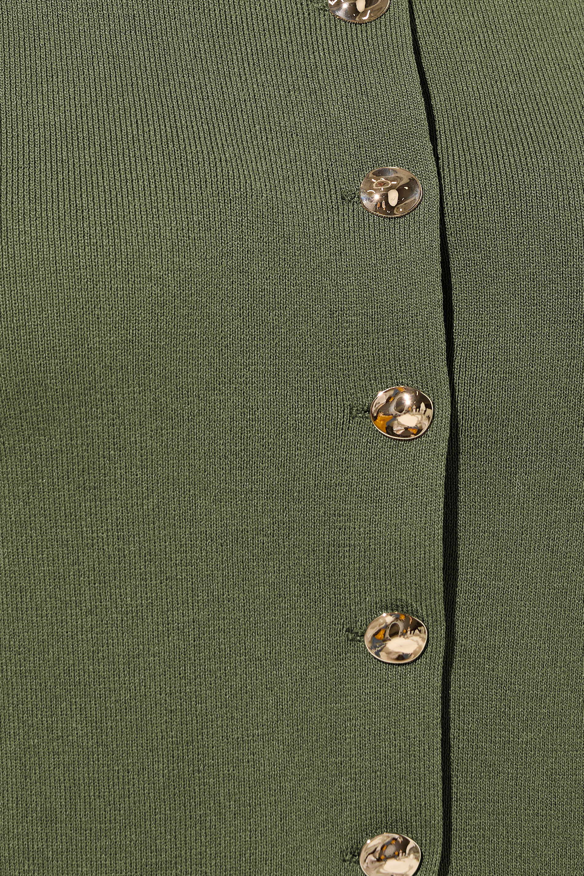 LIMITED COLLECTION Plus Size Khaki Green Knitted Waistcoat | Yours Clothing 5
