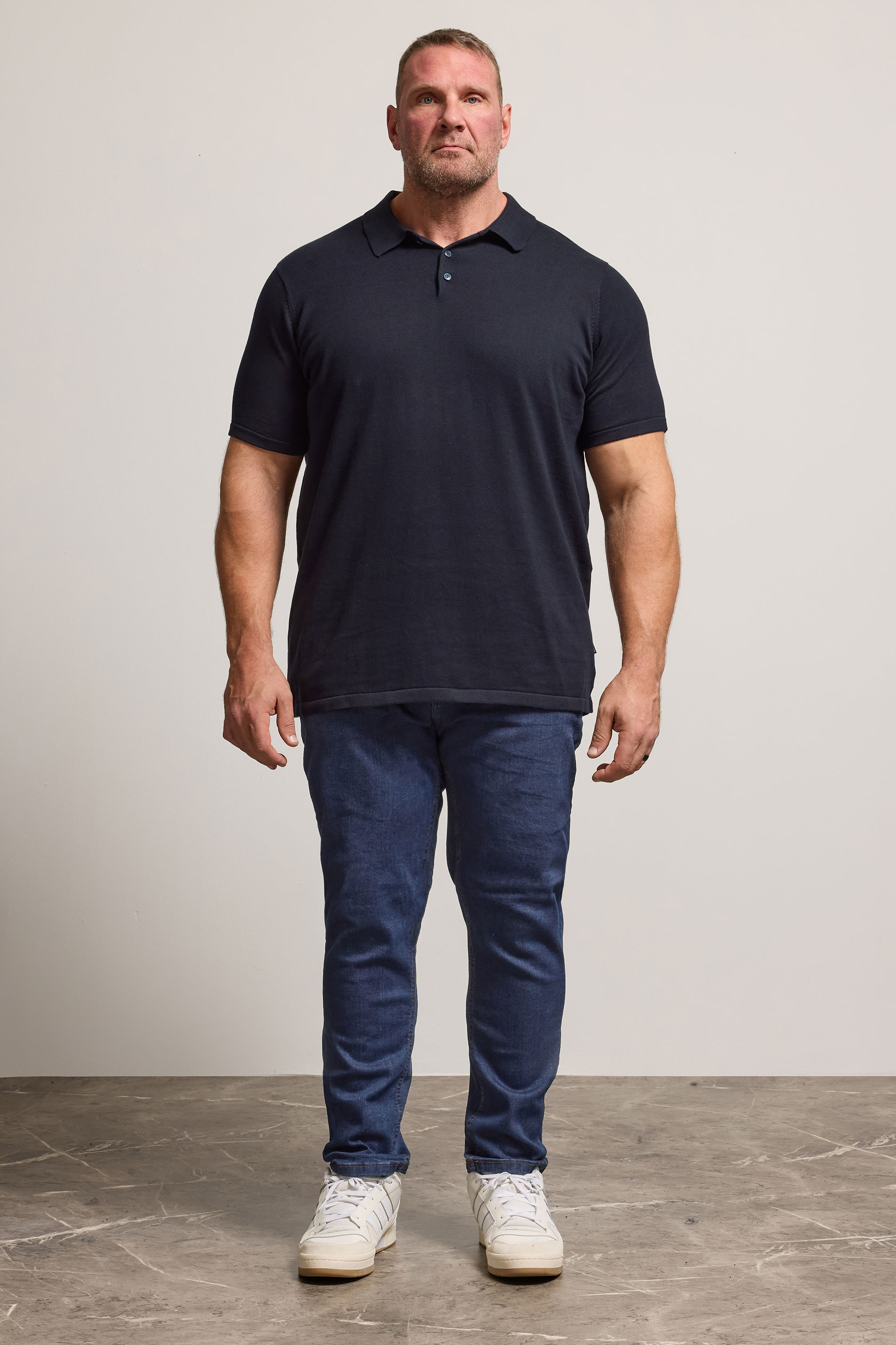 BadRhino Big & Tall Indigo Blue Tapered Fit Stretch Jeans | BadRhino 2