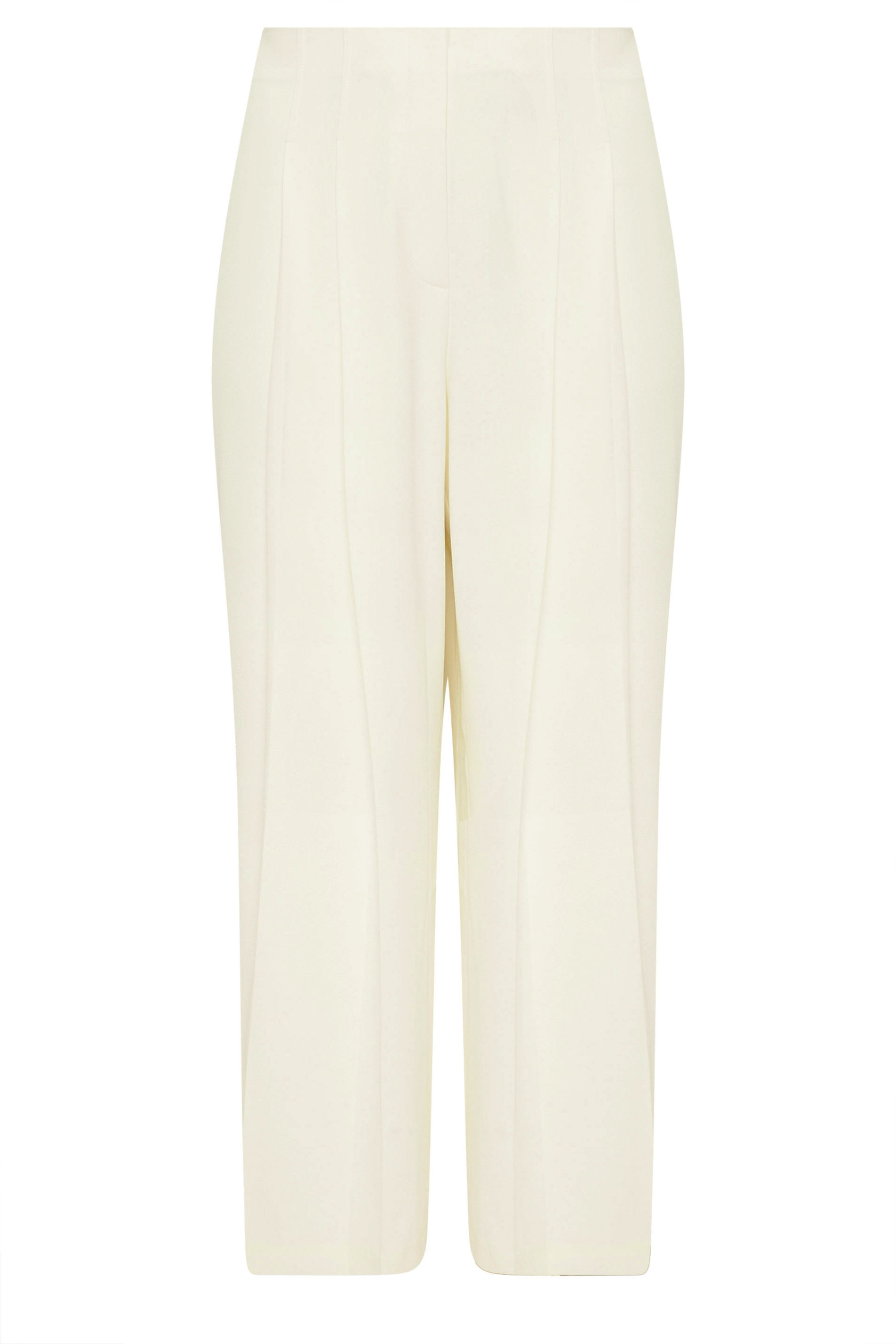 EVANS Plus Size Ivory White Premium Pleat Front Occasion Trousers | Evans 5
