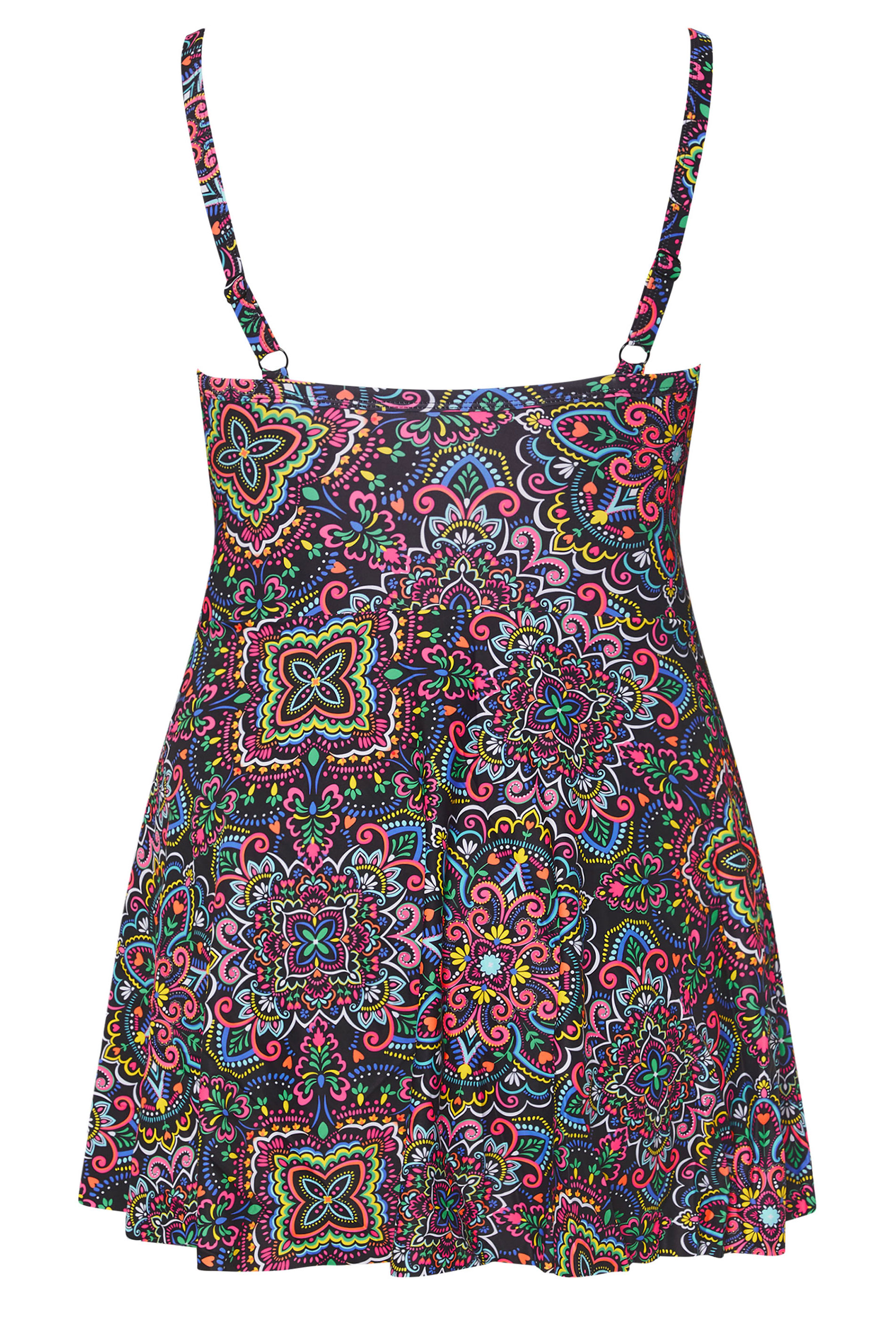 YOURS Plus Size Black Paisley Print Swimdress | Yours Clothing 9