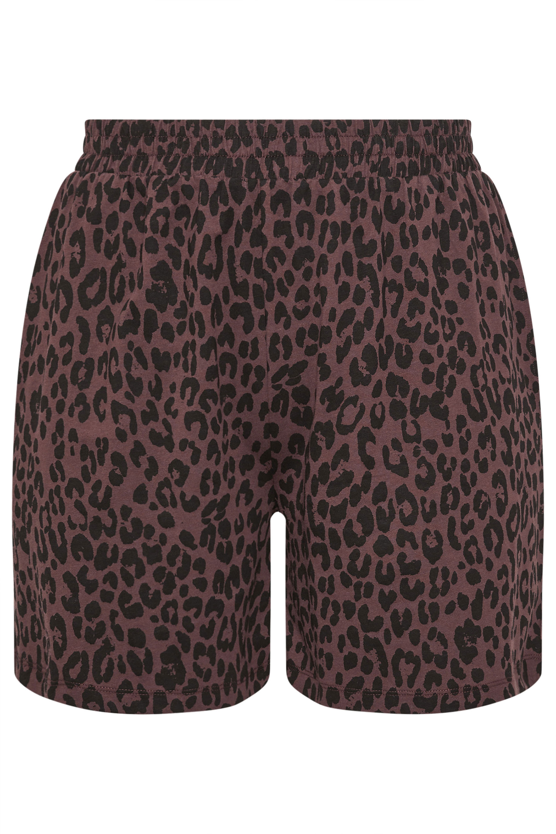 LIMITED COLLECTION Plus Size Chocolate Brown Leopard Shorts | Yours Clothing 5