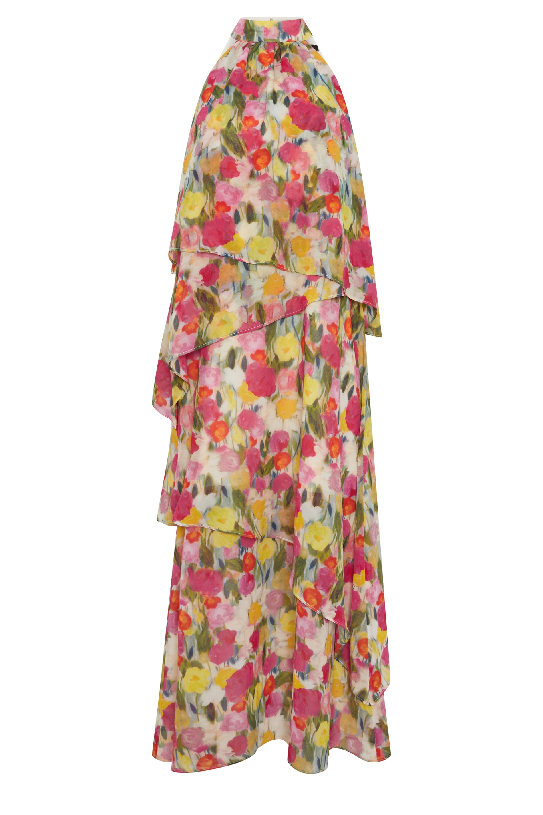 STAR Pink Floral Tiered Halterneck Dress | StarByJM 5