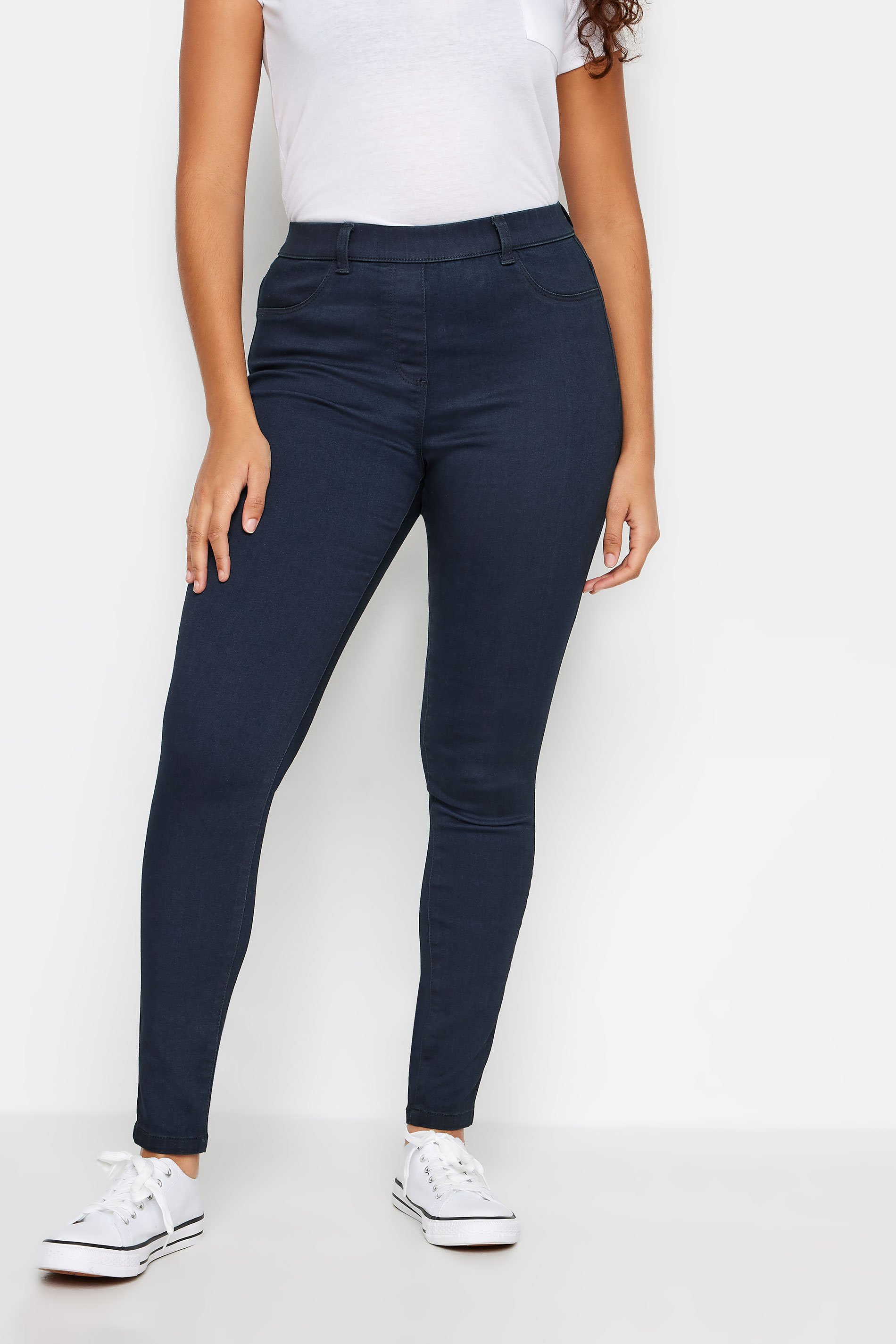 As Is Denim & Co. Comfy Knit Petite Jeggings with Side Slits