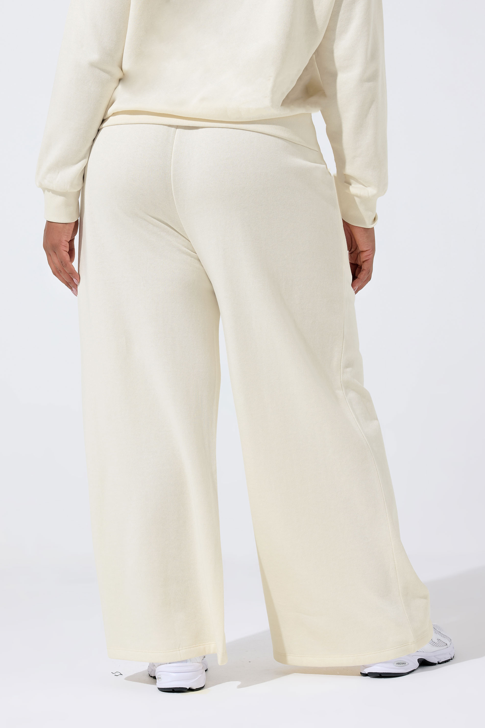 LIMITED COLLECTION Plus Size Cream 'New York' Wide Leg Joggers | Yours Clothing 2