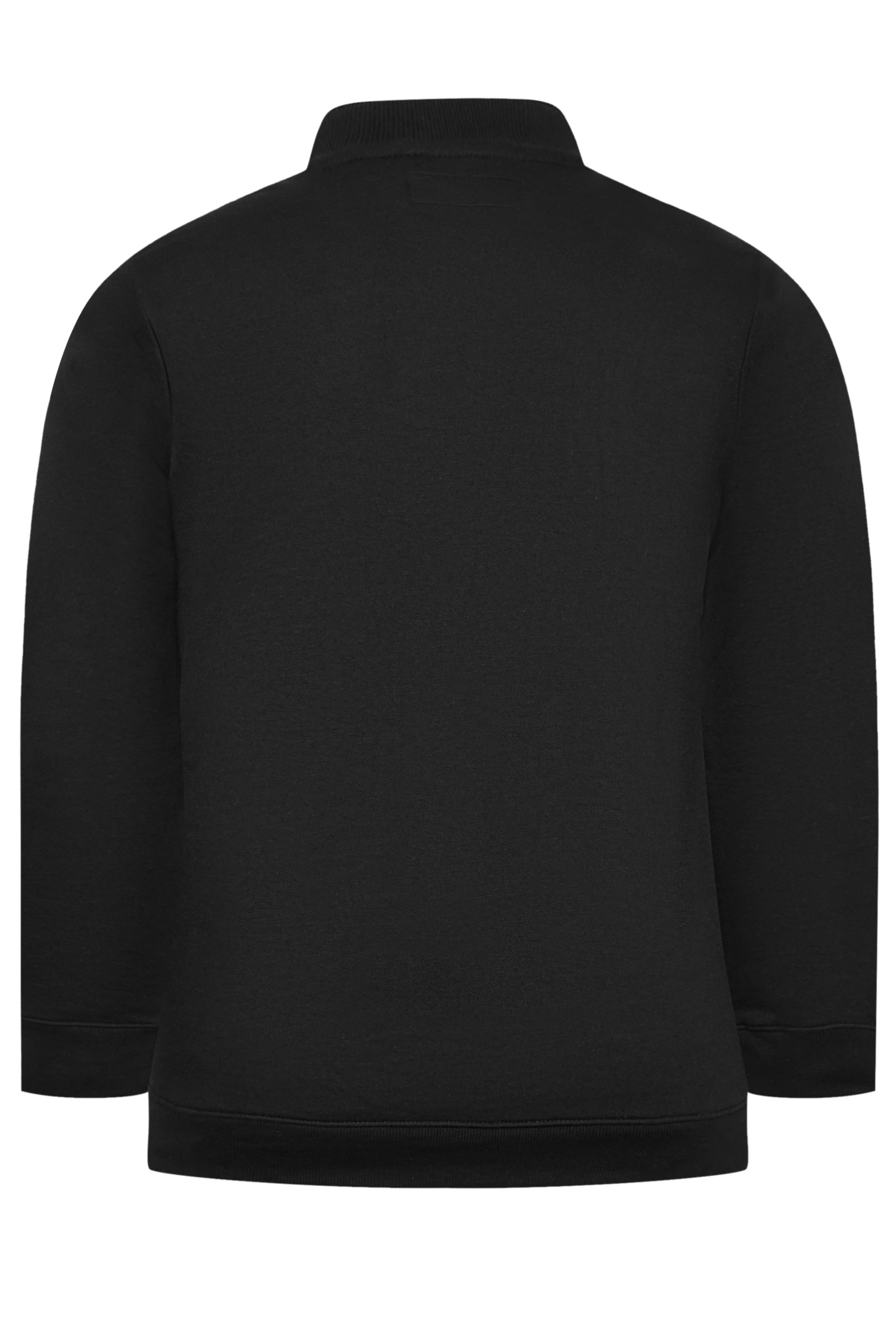 BadRhino Big & Tall Black Premium Crew Neck Sweatshirt | BadRhino 4