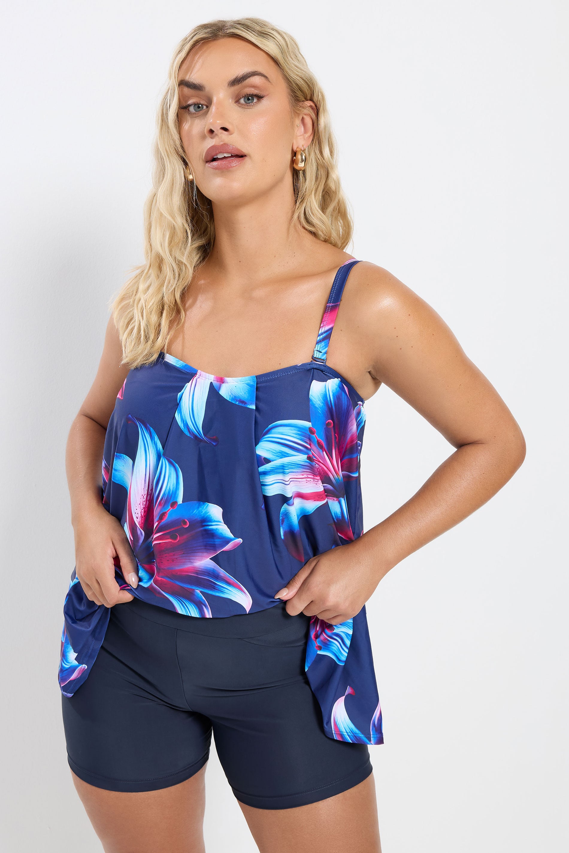 YOURS Plus Size Navy Blue Swim Shorts | Yours Clothing 1