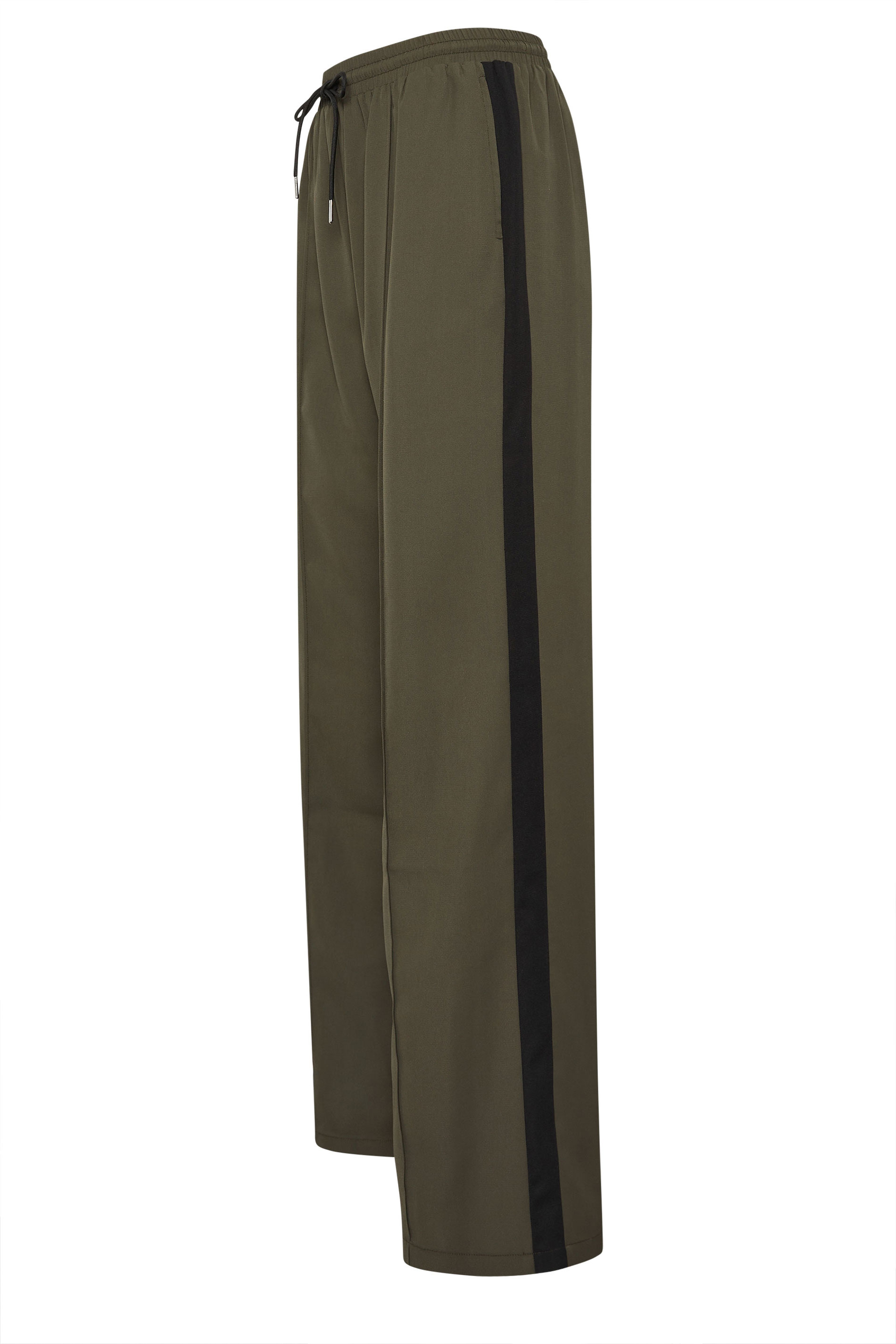 LTS Tall Women's Khaki Green Side Stripe Wide Leg Trousers | Long Tall Sally 6