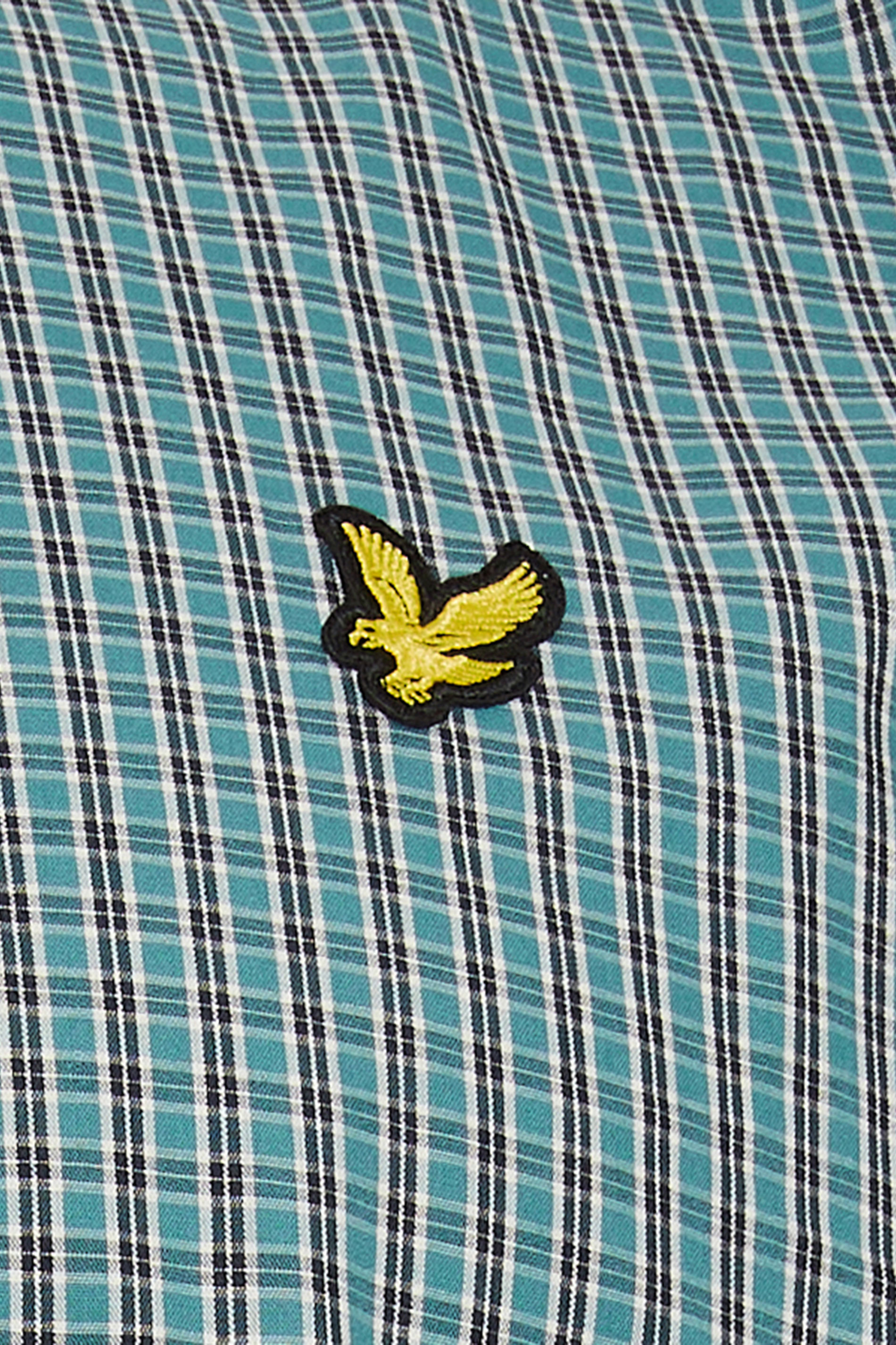 LYLE & SCOTT Big & Tall Blue Fine Check Shirt | BadRhino 5