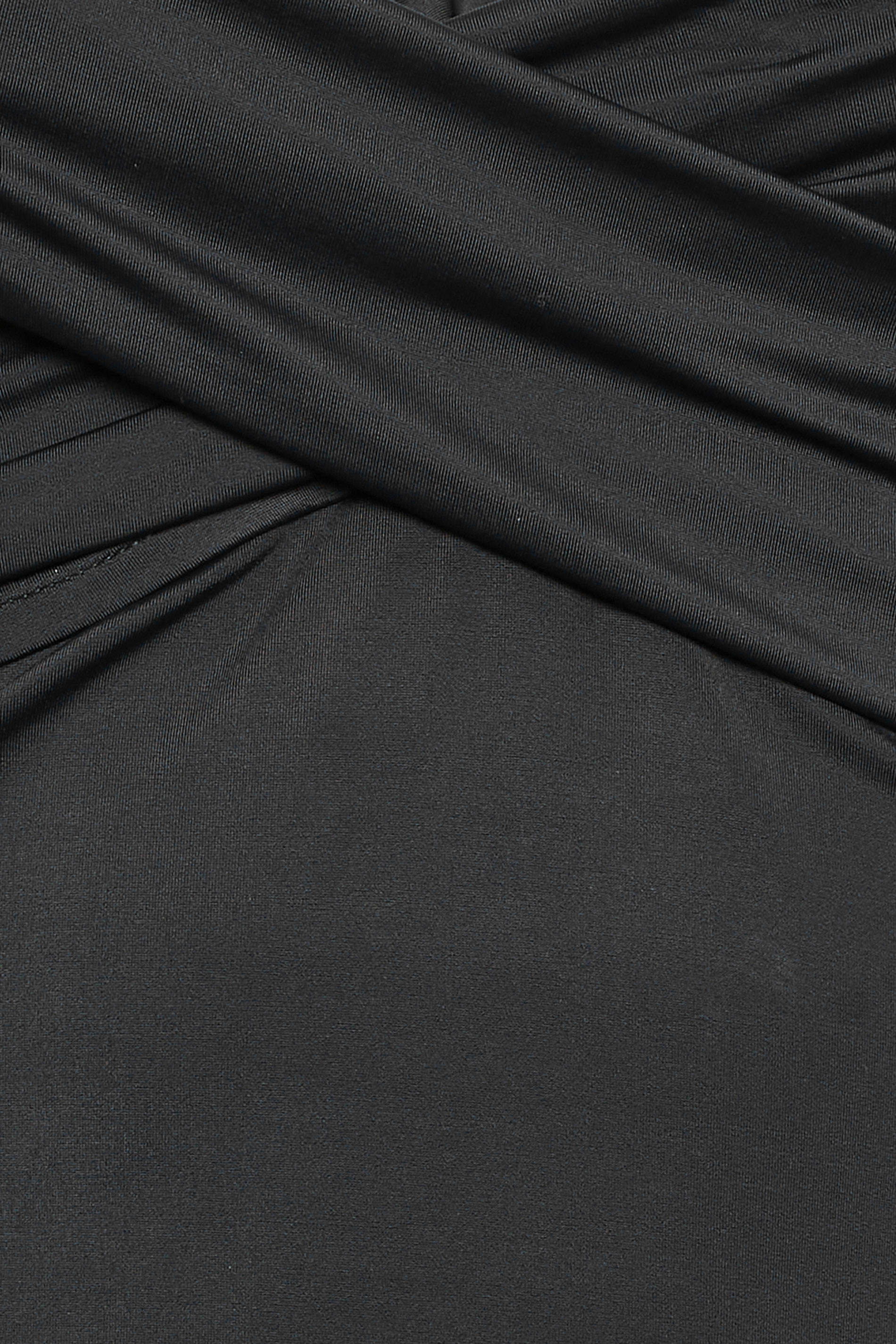 YOURS Plus Size Black Twist Front Premium Underwired Swimsuit | Yours Clothing 6
