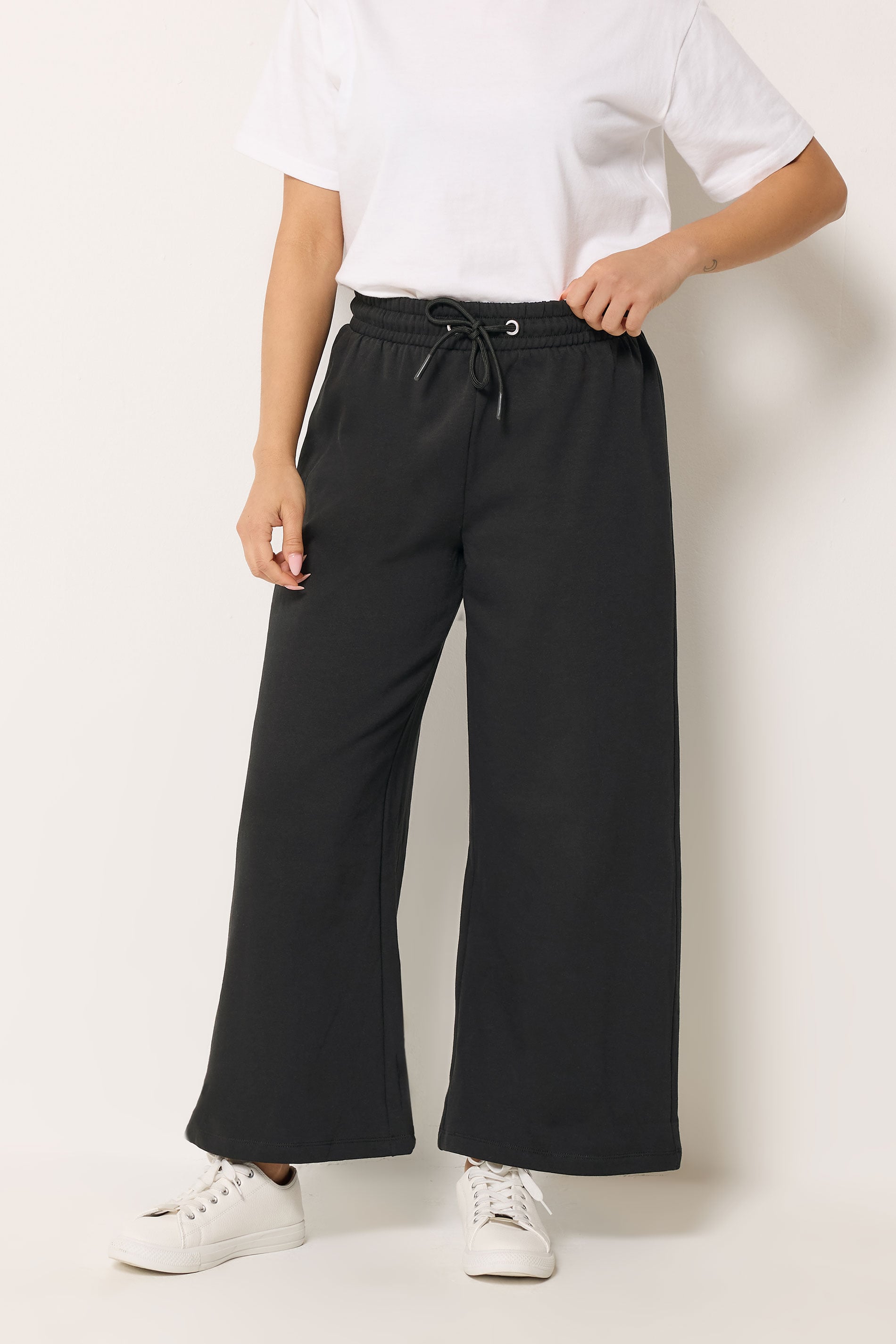 M&Co Petite 2 PACK Black Wide Leg Joggers | M&Co 2