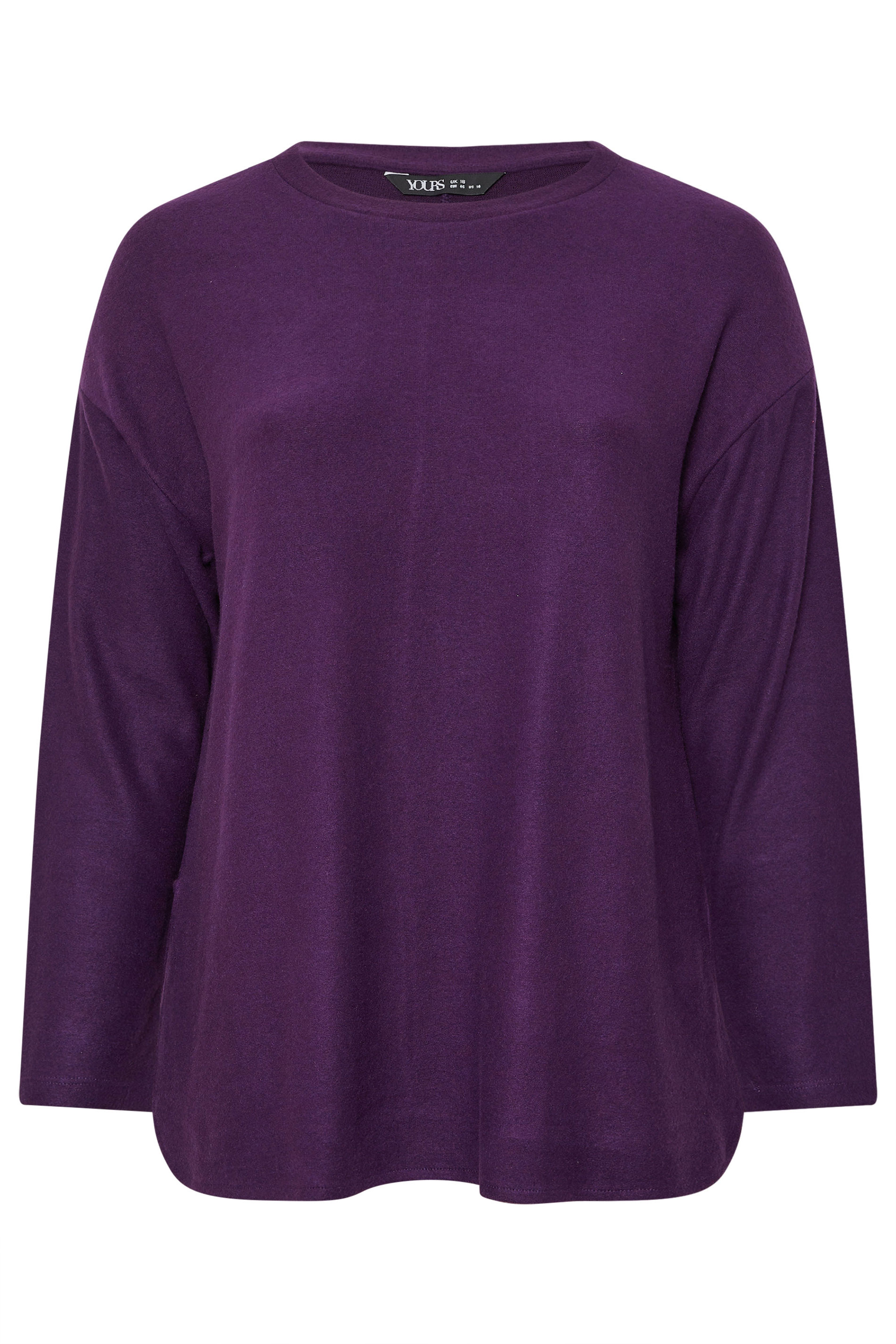 YOURS Plus Size Purple Soft Touch Jumper | Yours Clothing 5