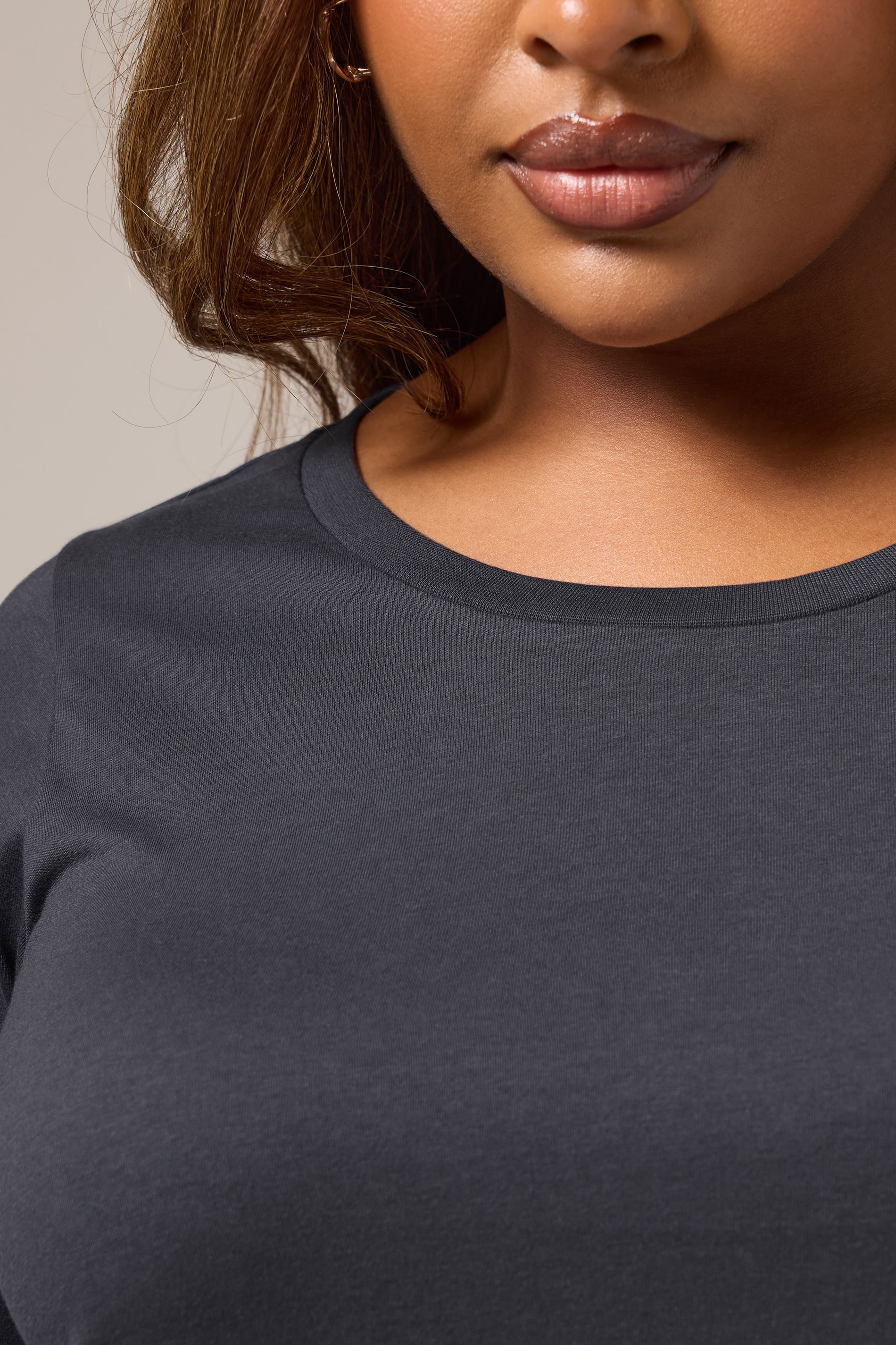 YOURS Plus Size Grey Long Sleeve Core T-Shirt | Yours Clothing 4