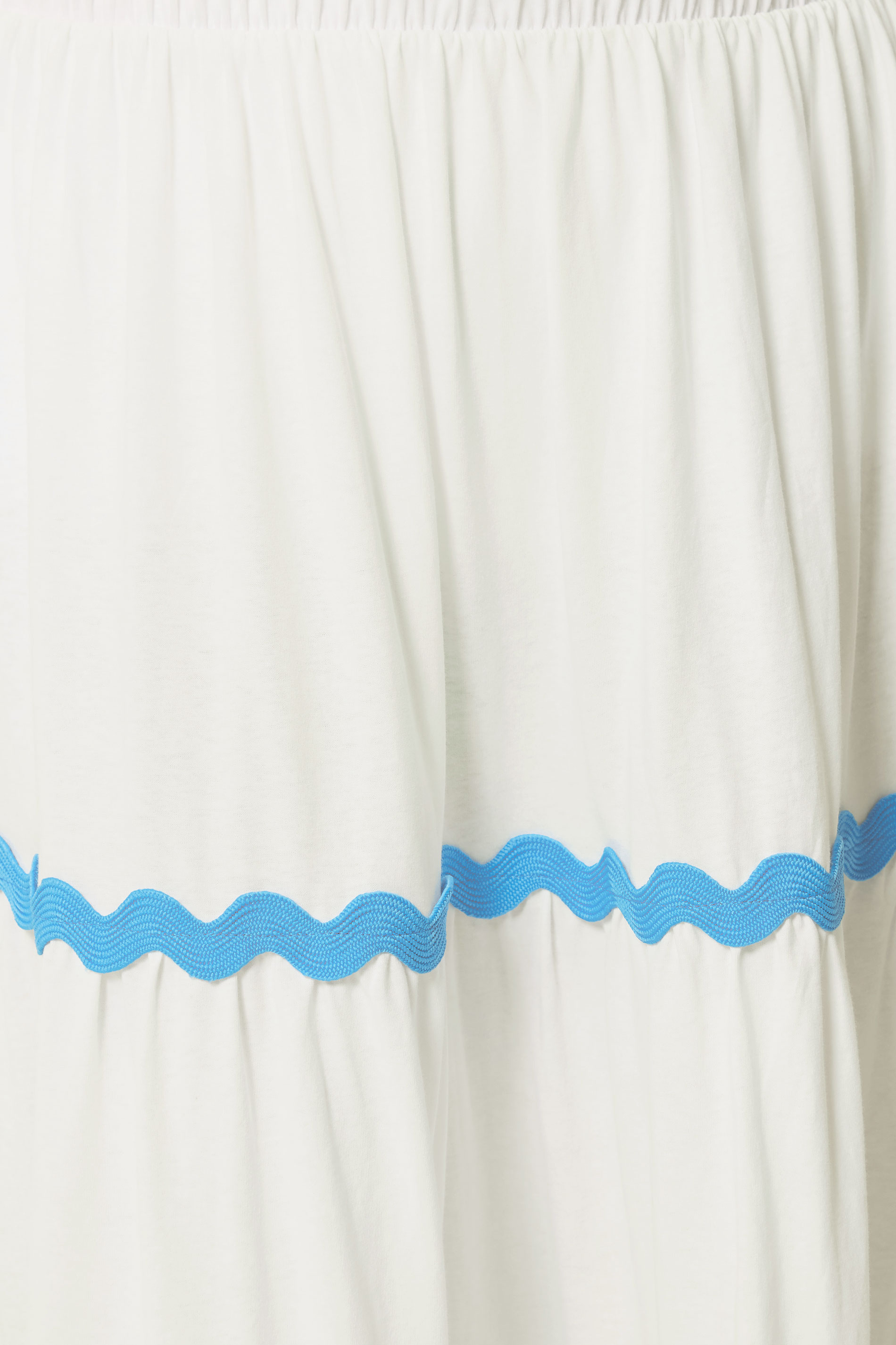 YOURS Plus Size White Wavy Detail Tiered Maxi Skirt | Yours Clothing 4