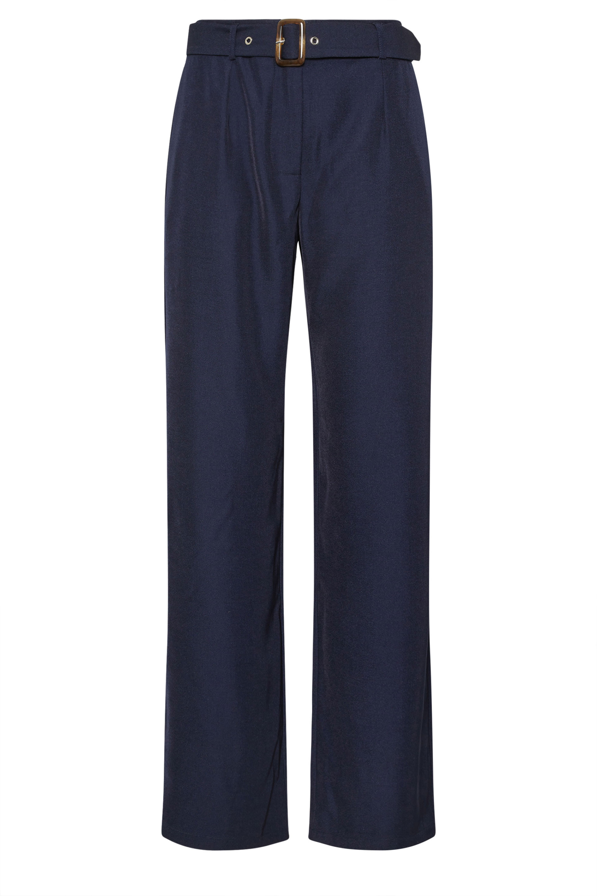 LTS Tall Women's Navy Blue Wide Leg Belted Trousers | Long Tall Sally 5