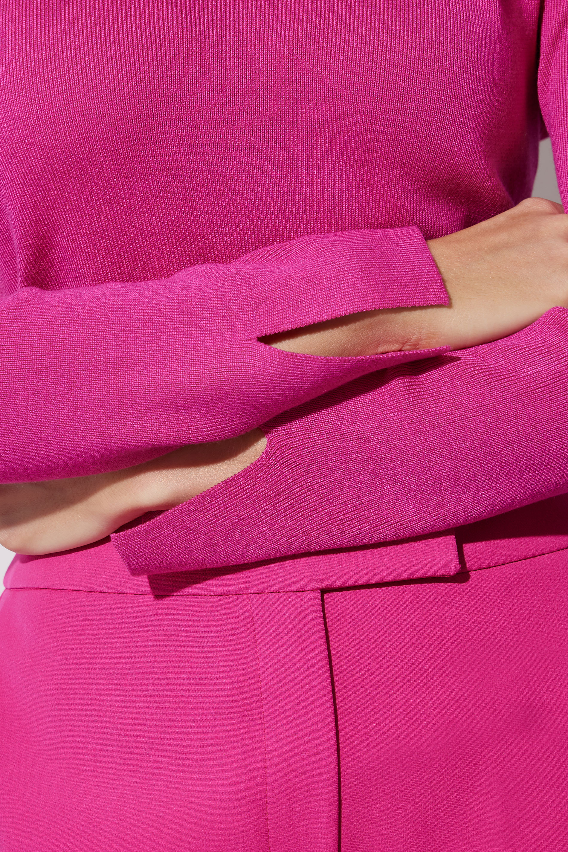 STAR Hot Pink Button Detail Knitted Jumper | StarByJM 6