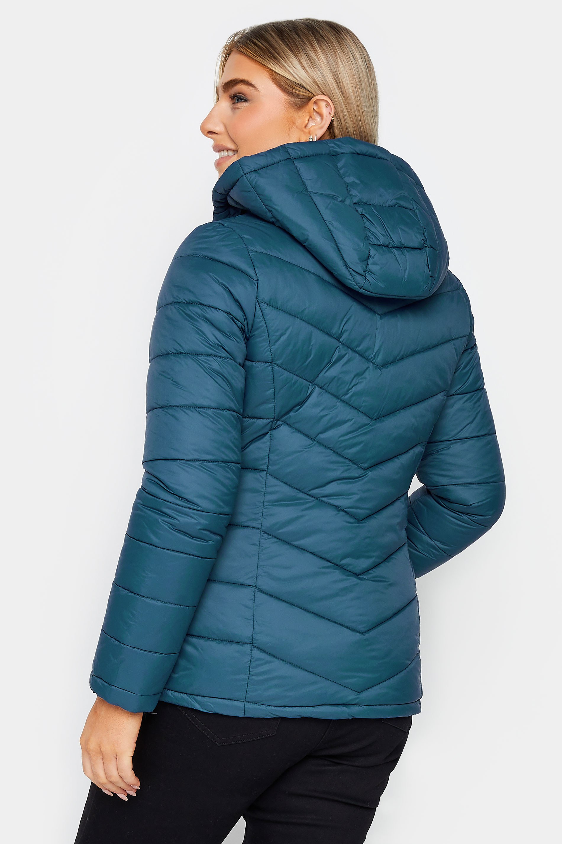M&Co Teal Blue Quilted Jacket | M&Co 3