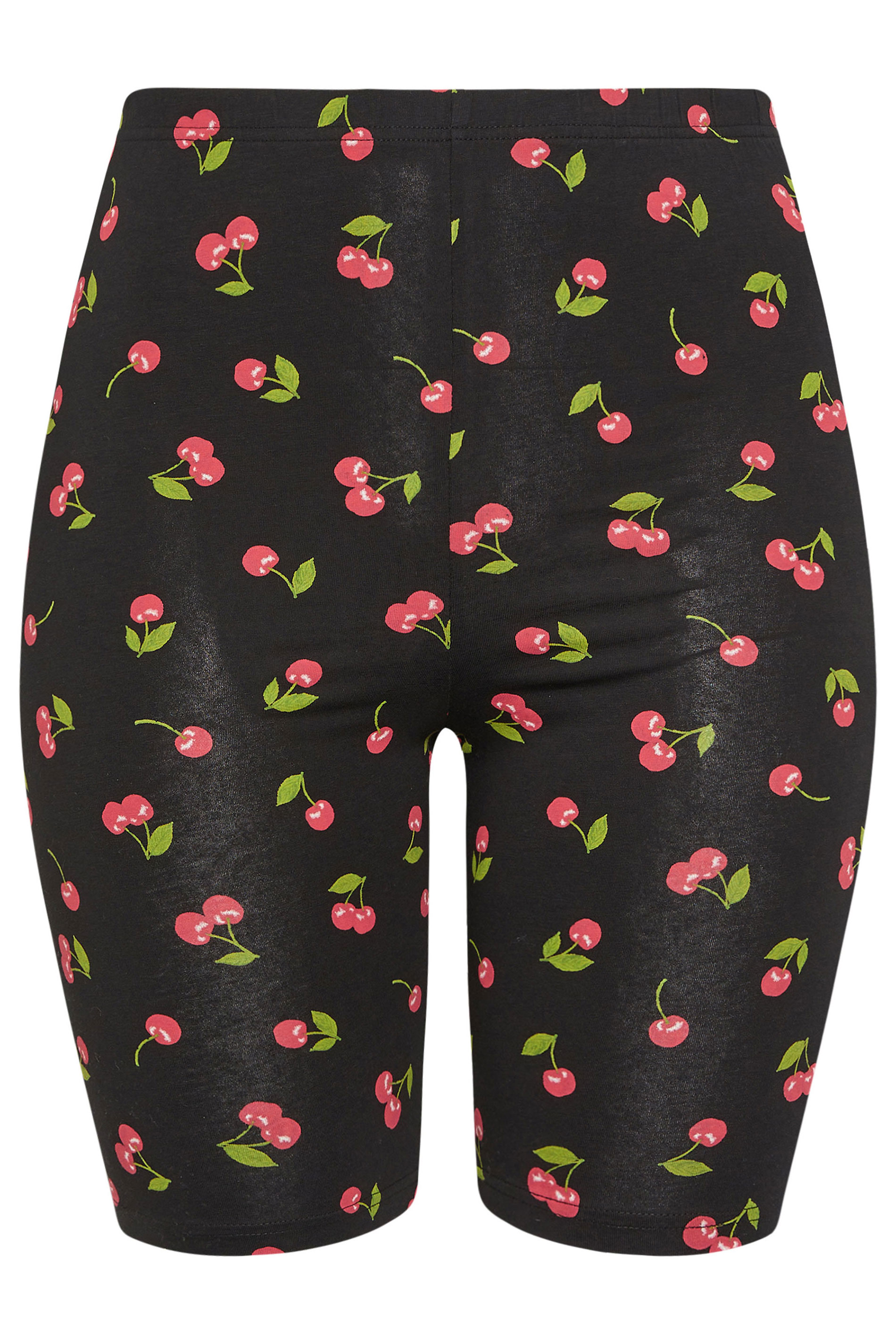 YOURSET 2 PACK Plus Size Black Cherry Cycling Shorts | Yours Clothing 9