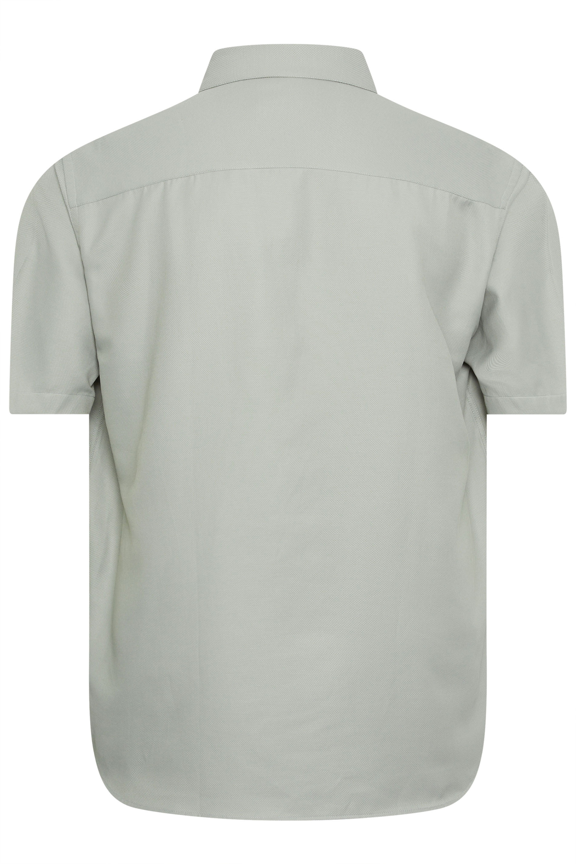 KAM Big & Tall Sage Green Dobby Textured Shirt | BadRhino 4
