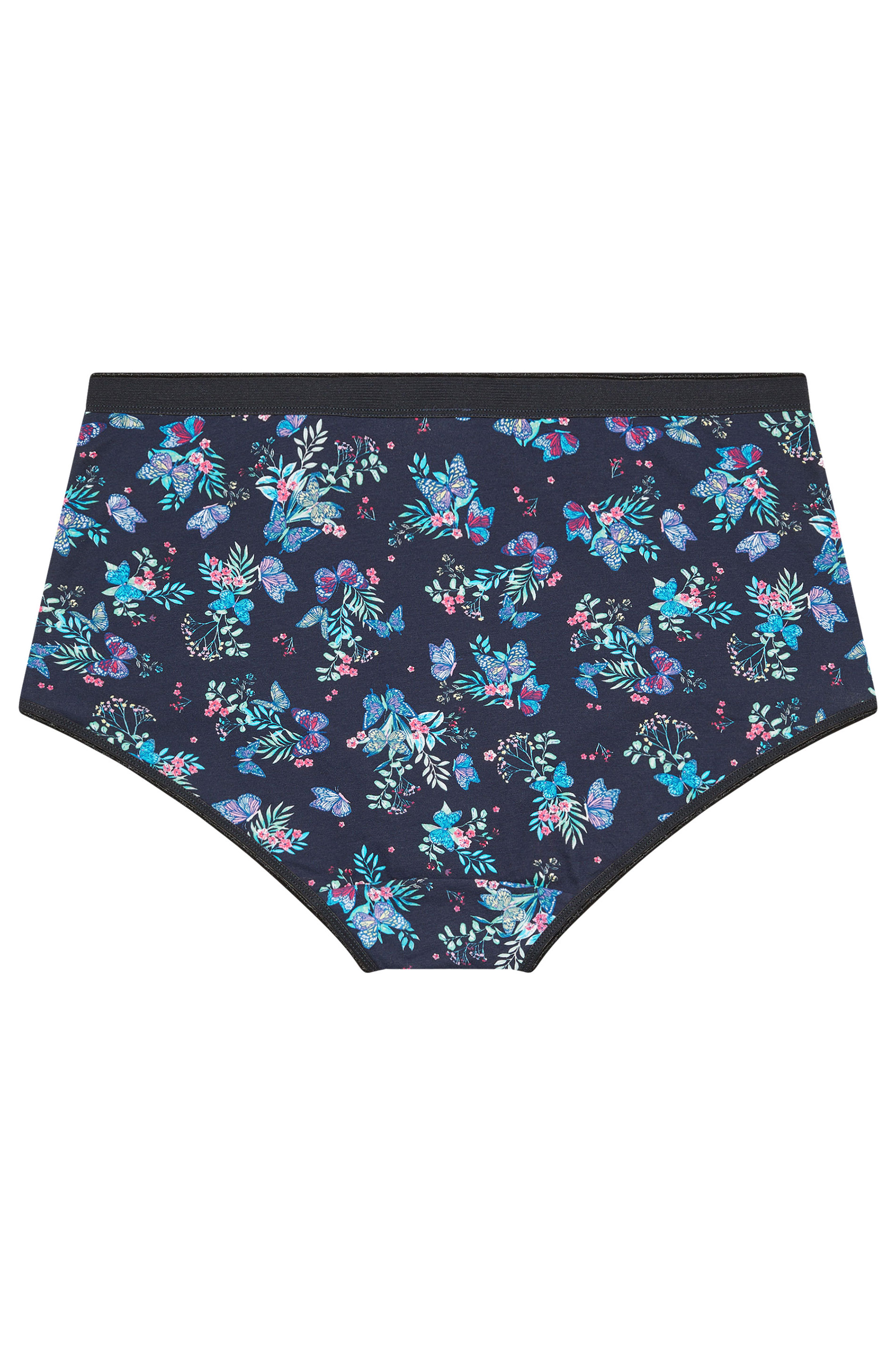 YOURSET 5 PACK Plus Size Pink & Navy Blue Floral Butterfly Full Briefs | Yours Clothing 8